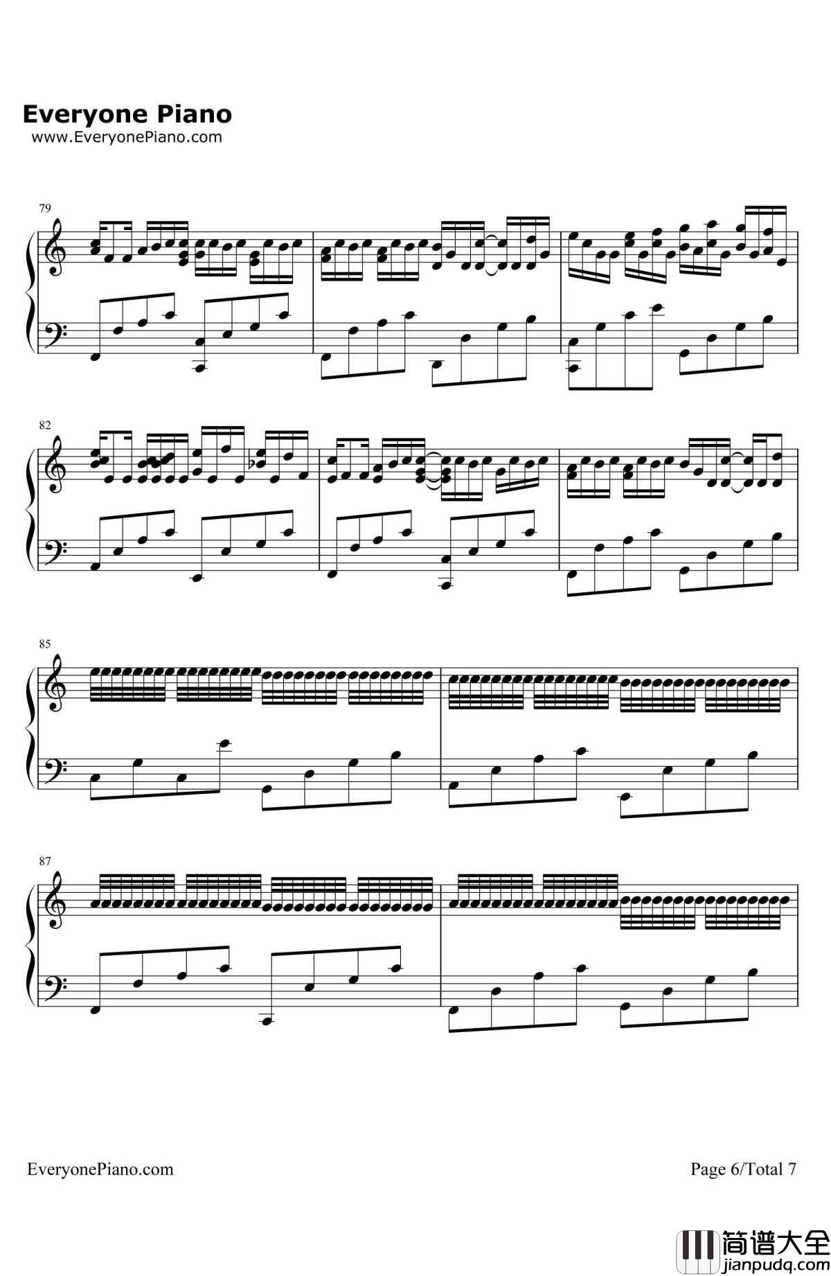 c大调卡农钢琴谱_帕赫贝尔_带力度版