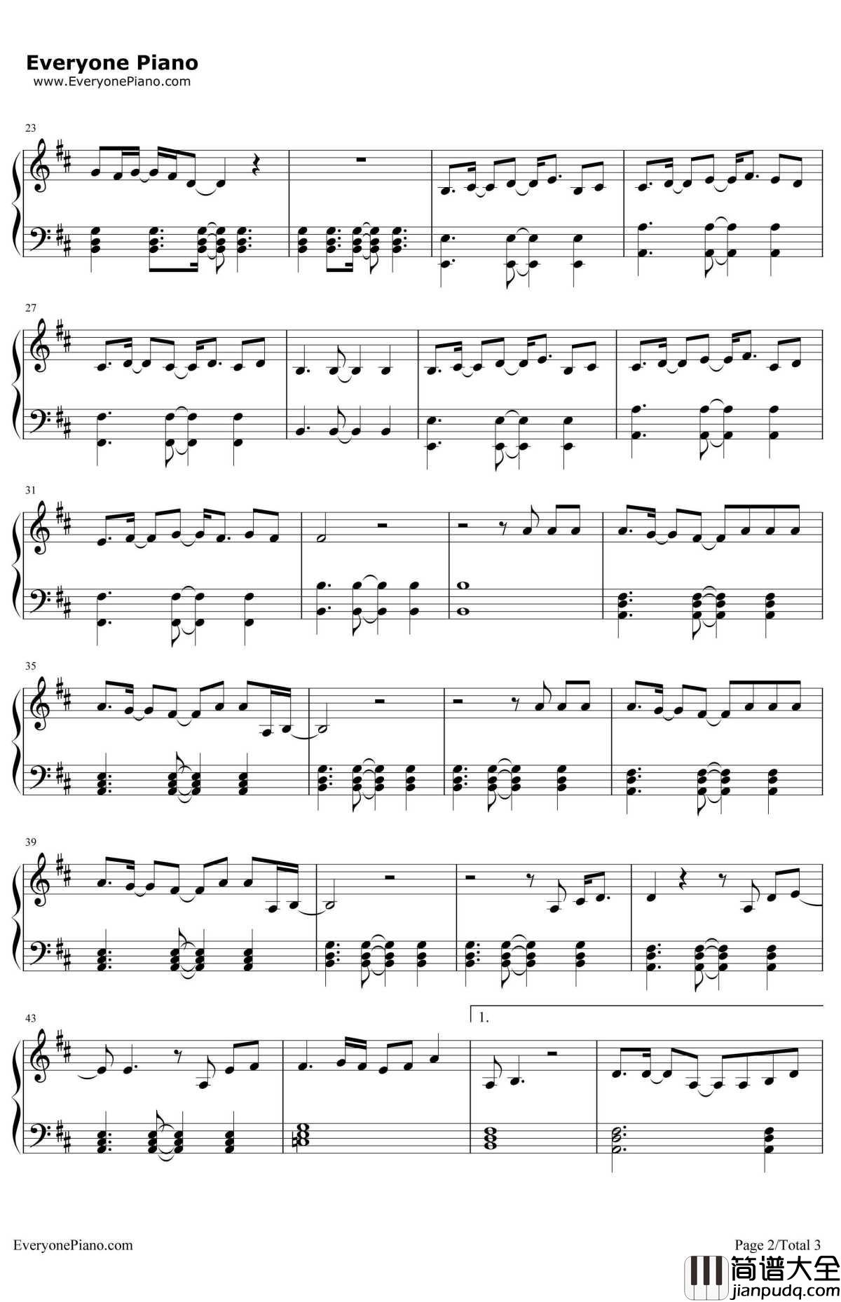 BetterWay钢琴谱_TomChaplin