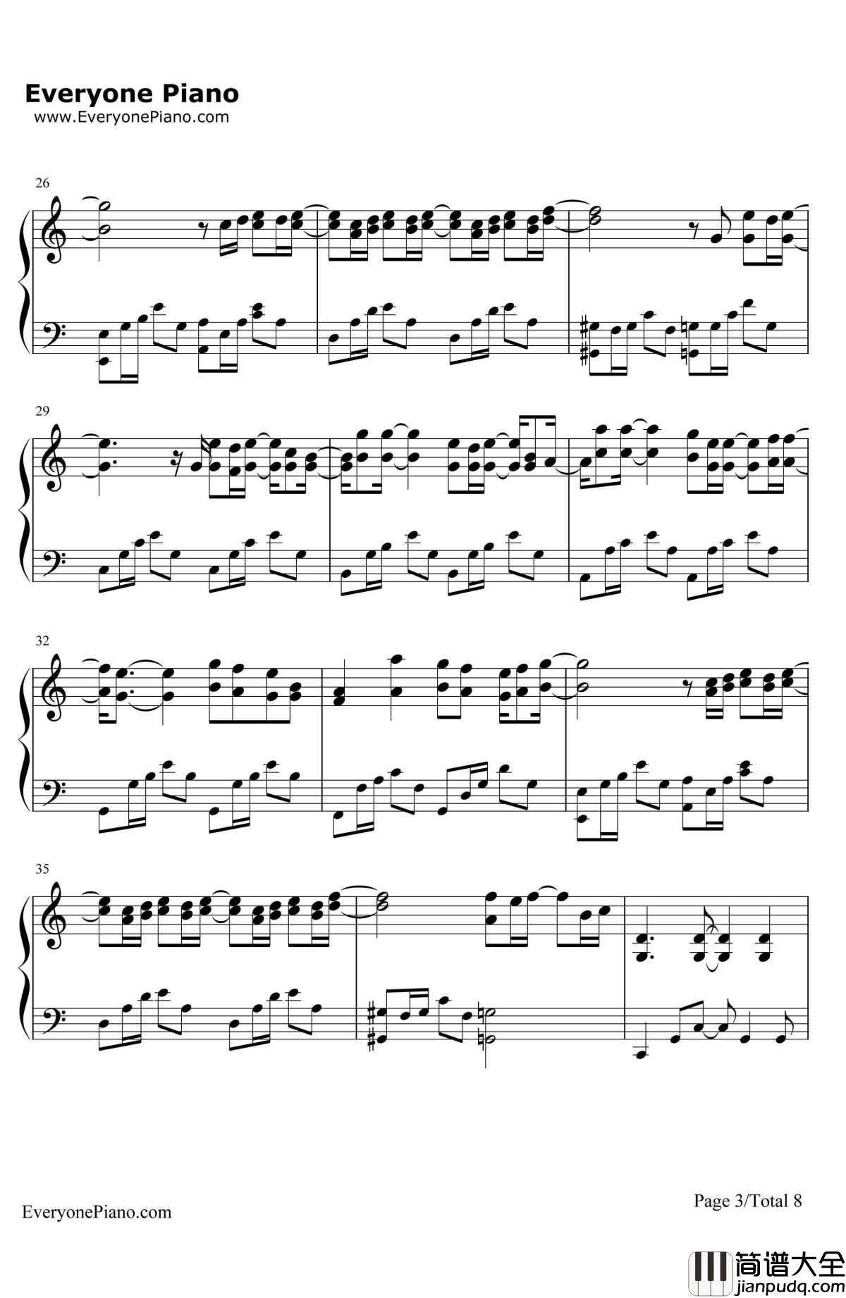 可惜没如果钢琴谱_林俊杰