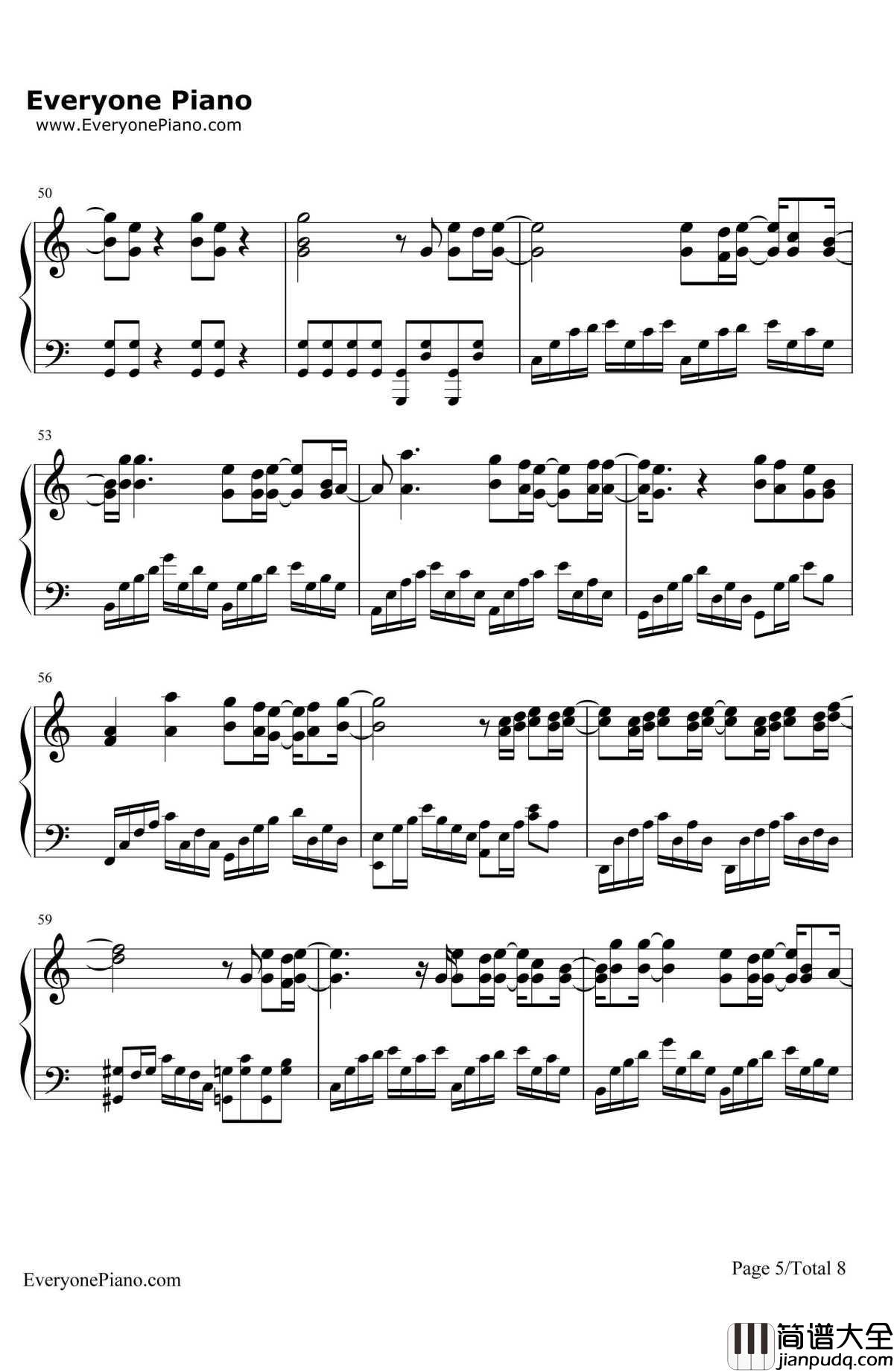 可惜没如果钢琴谱_林俊杰