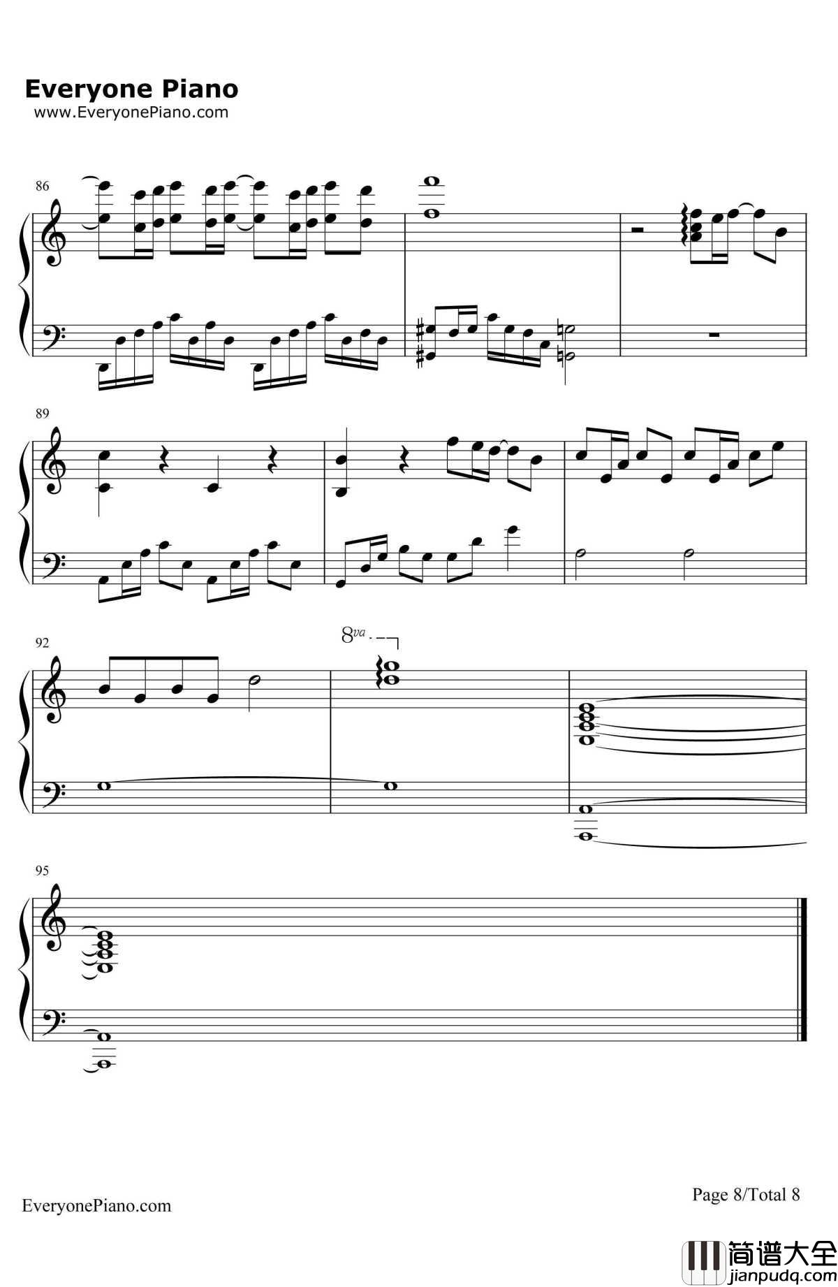 可惜没如果钢琴谱_林俊杰