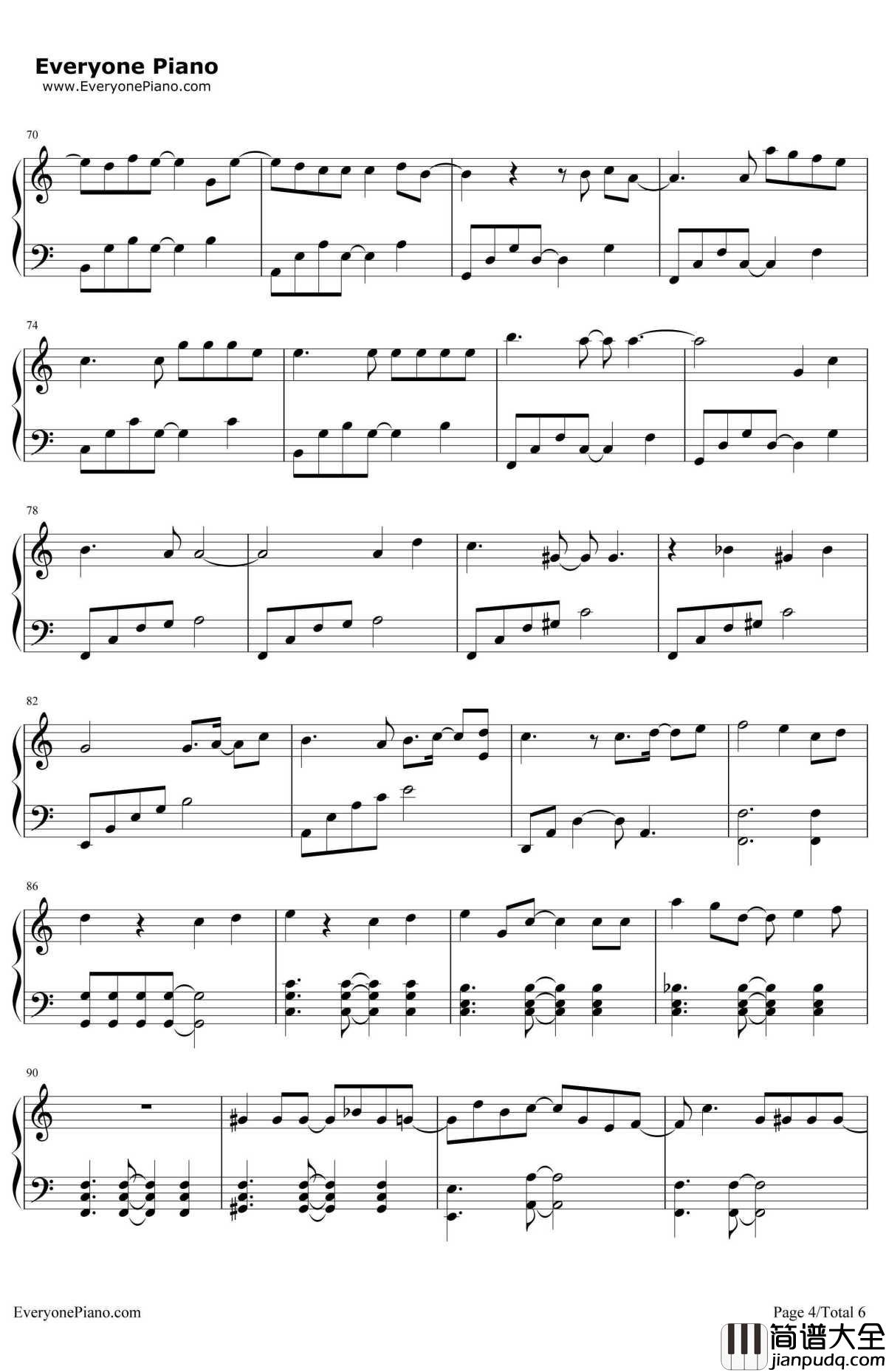 Last_Goodbye钢琴谱_乐童音乐家