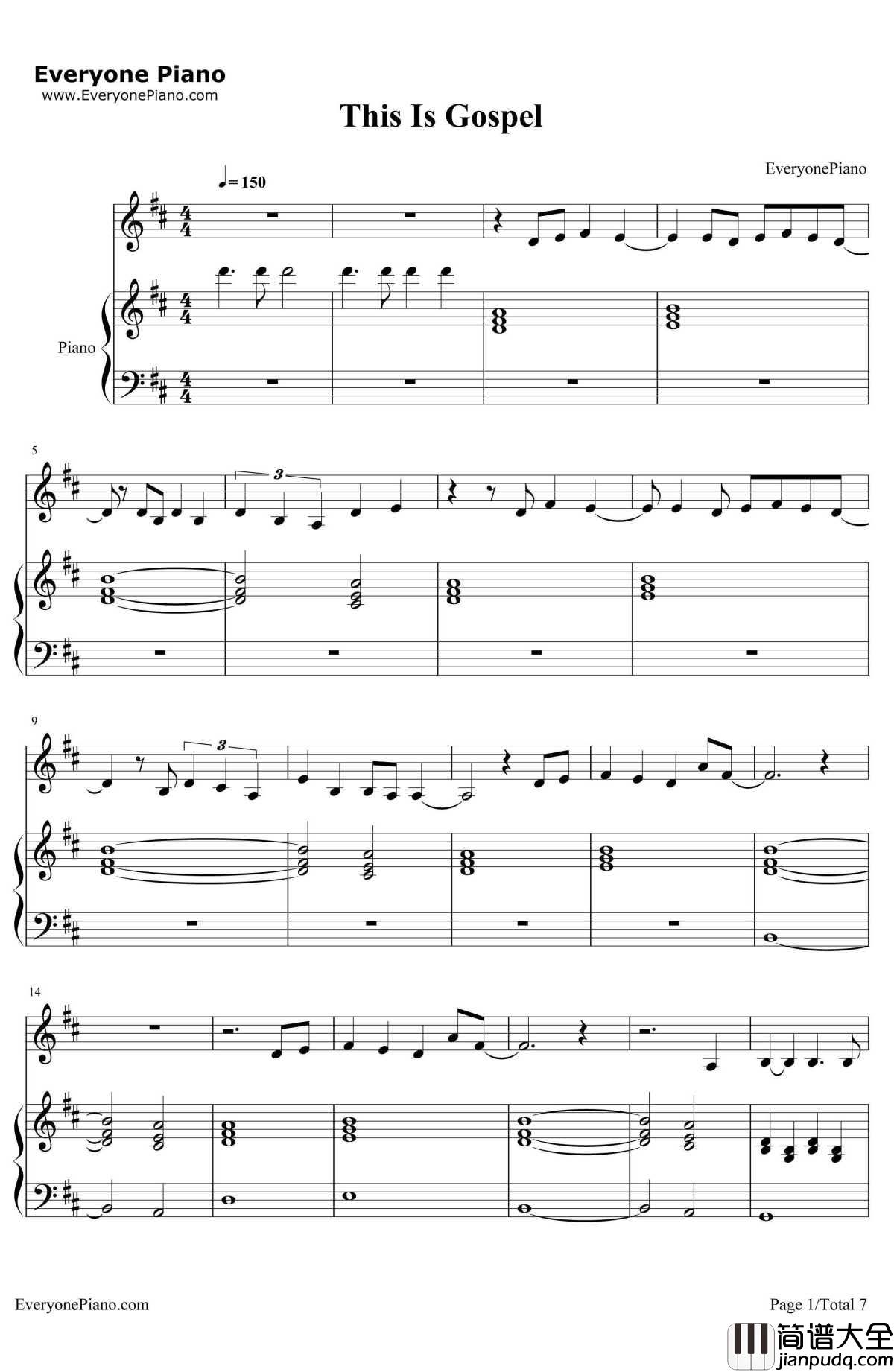 This_Is_Gospel钢琴谱_Panic!_at_the_Disco