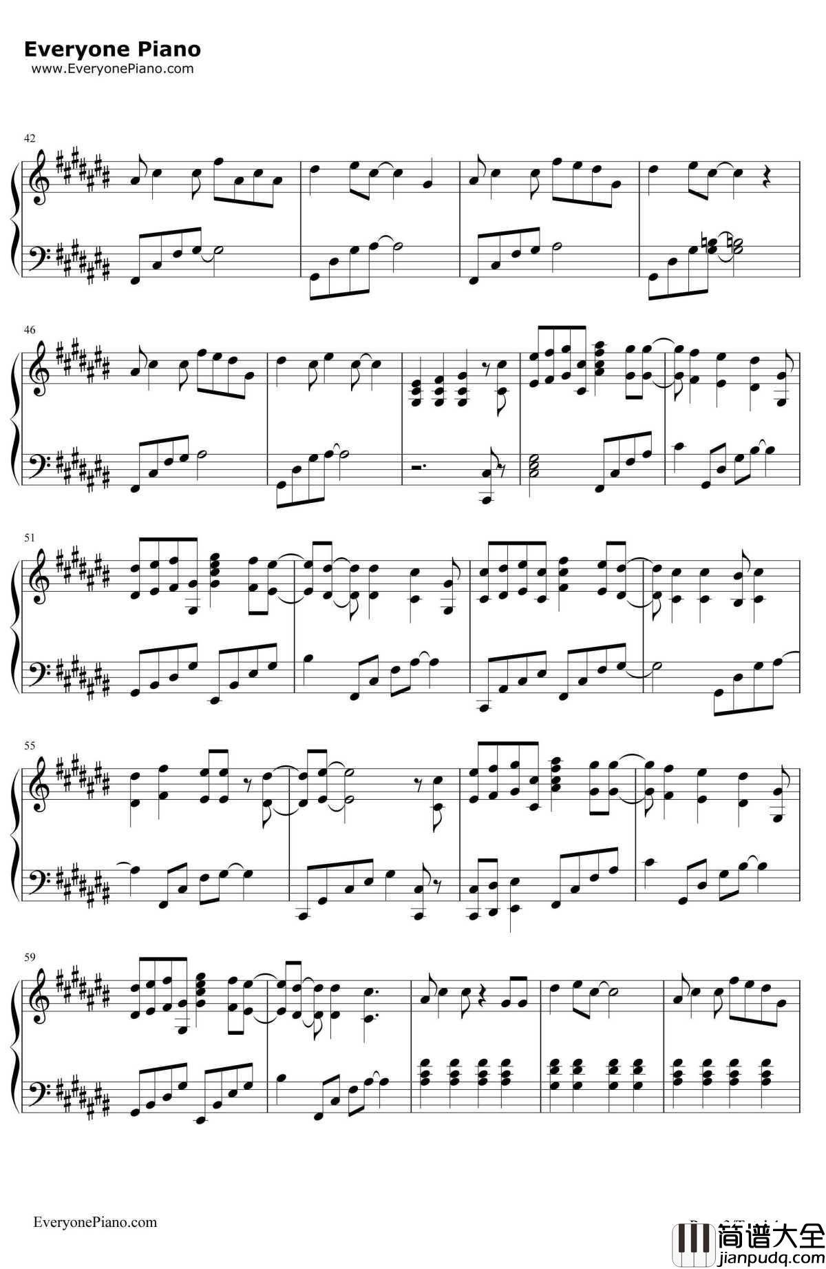 你不知道的事(完整版)钢琴谱_王力宏__恋爱通告_主题曲