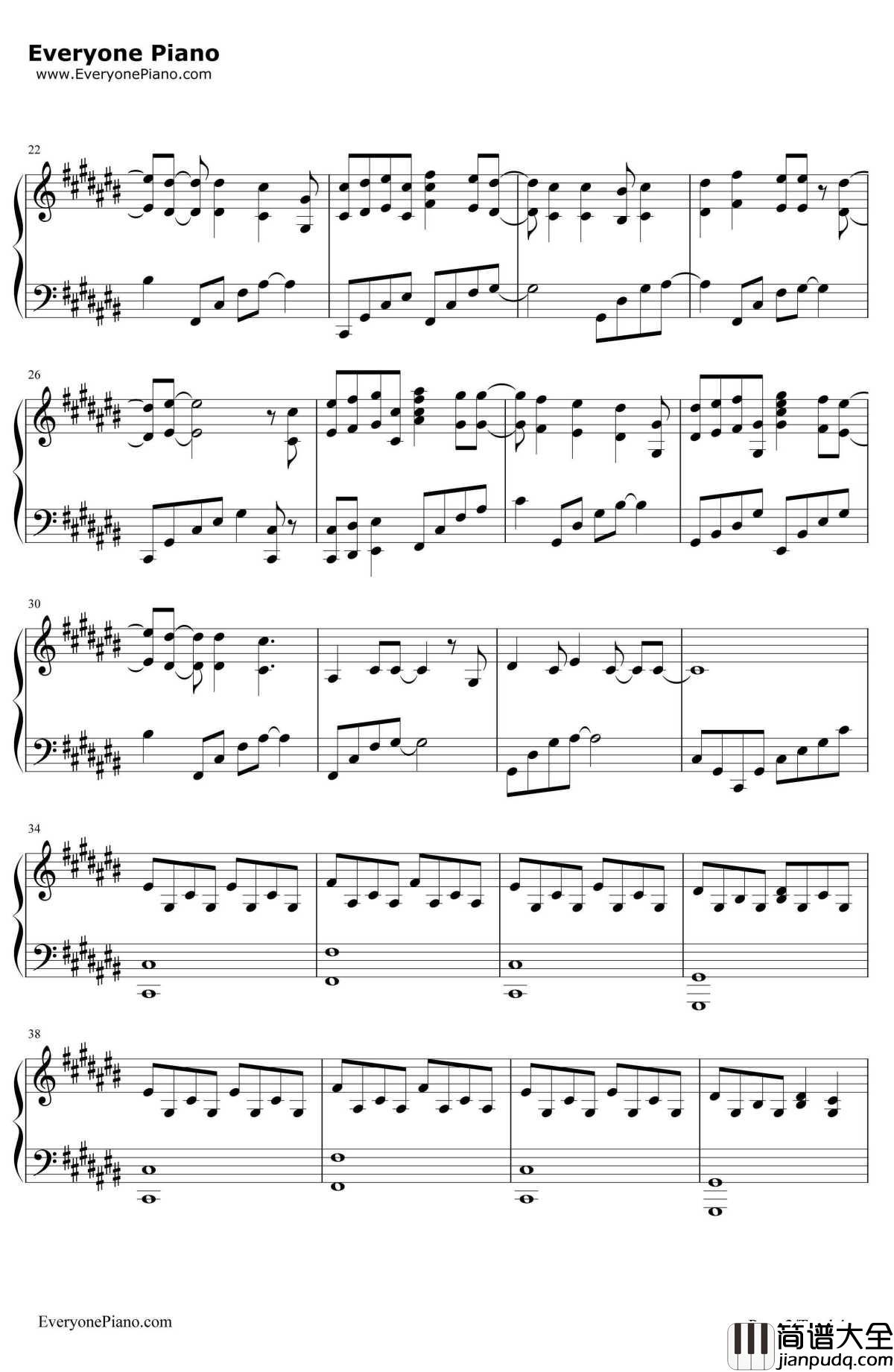 你不知道的事(完整版)钢琴谱_王力宏__恋爱通告_主题曲