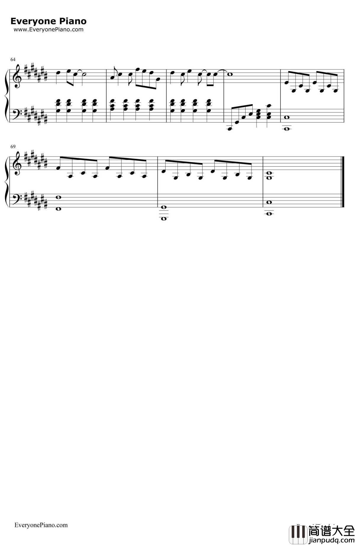 你不知道的事(完整版)钢琴谱_王力宏__恋爱通告_主题曲