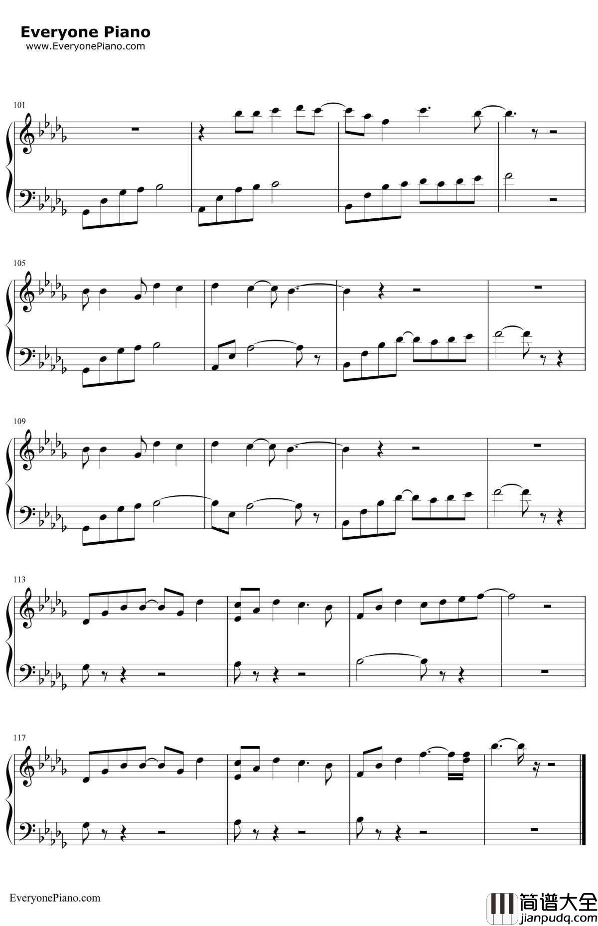 我好像在哪见过你钢琴谱_薛之谦__精灵王座_主题曲