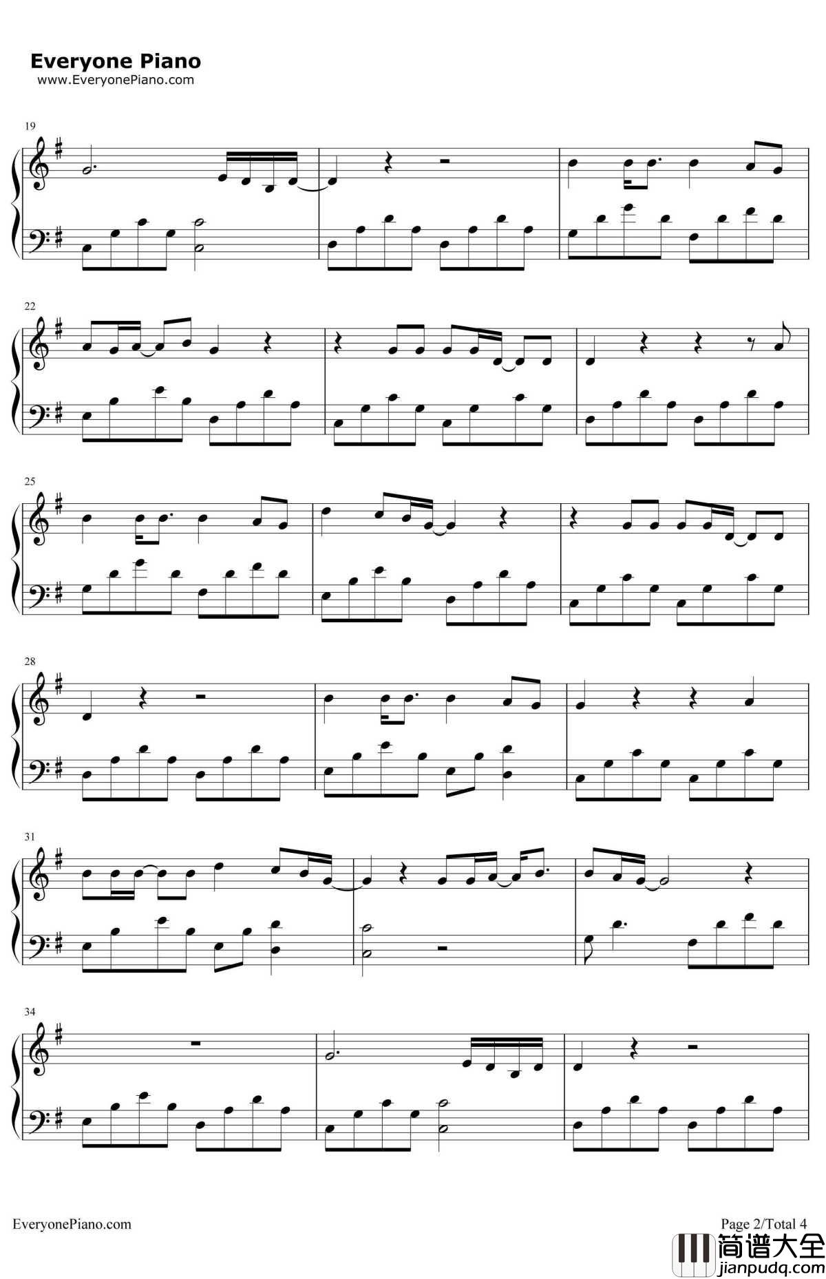 Green_Day钢琴谱_Ordinary_World