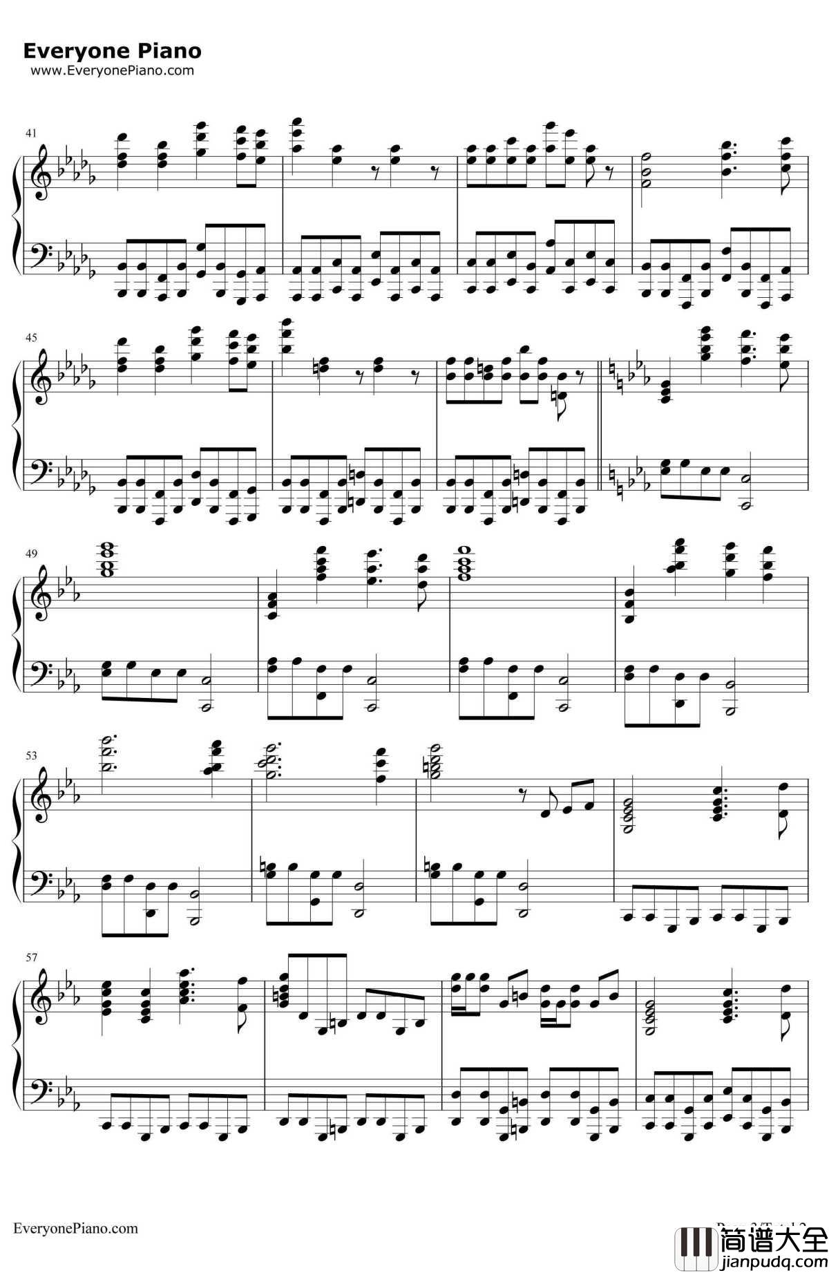 云宫迅音钢琴谱_许镜清_六小龄童版_西游记_序曲