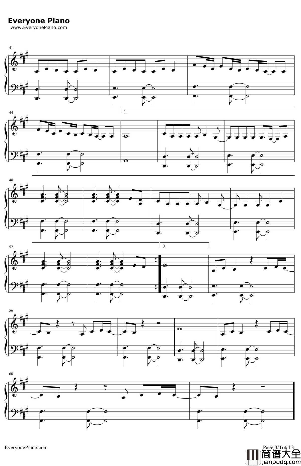 Middle钢琴谱_DJ_Snake,Bipolar_Sunshine