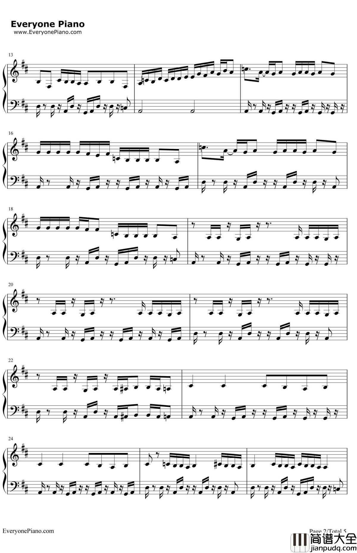 A_Yo钢琴谱_Lady_Gaga