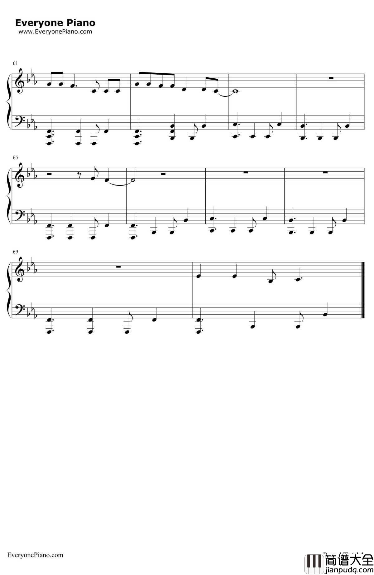 Scars钢琴谱_Tove_Lo__分歧者3:效忠者(上)_主题曲