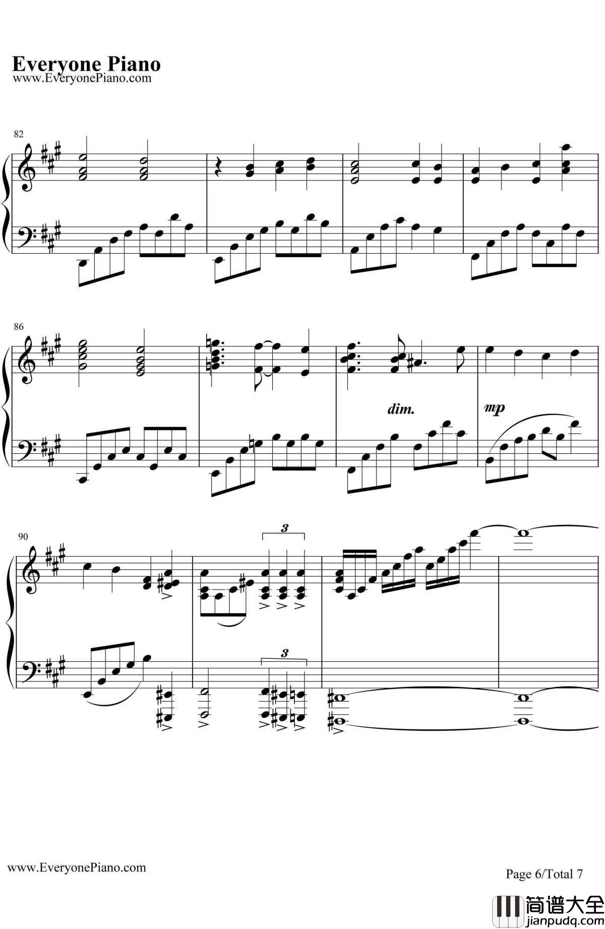 The_Wind_of_Life钢琴谱_久石让_生命之风