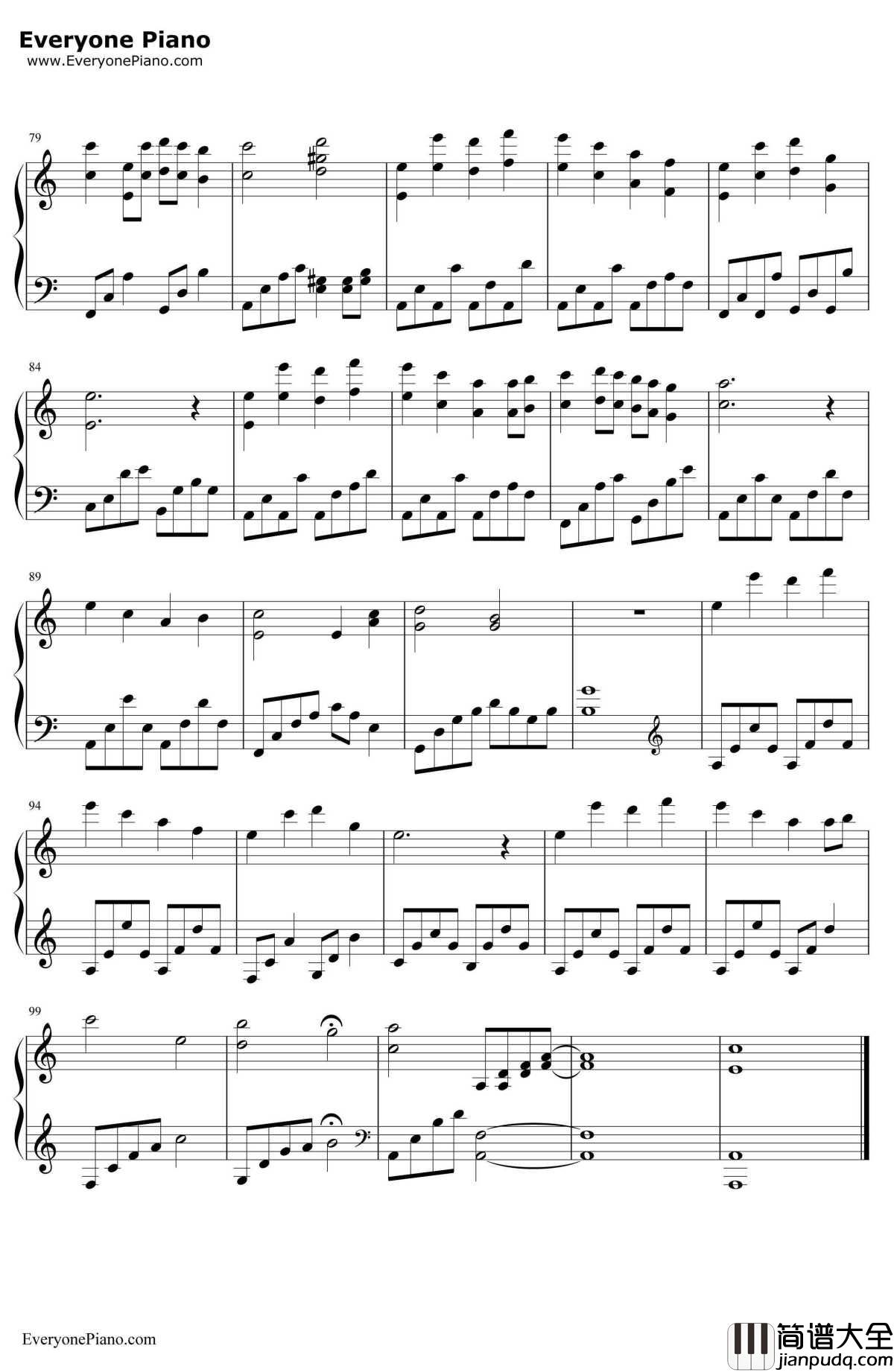 CrossingOver钢琴谱_神思者__凤凰_电影主题曲