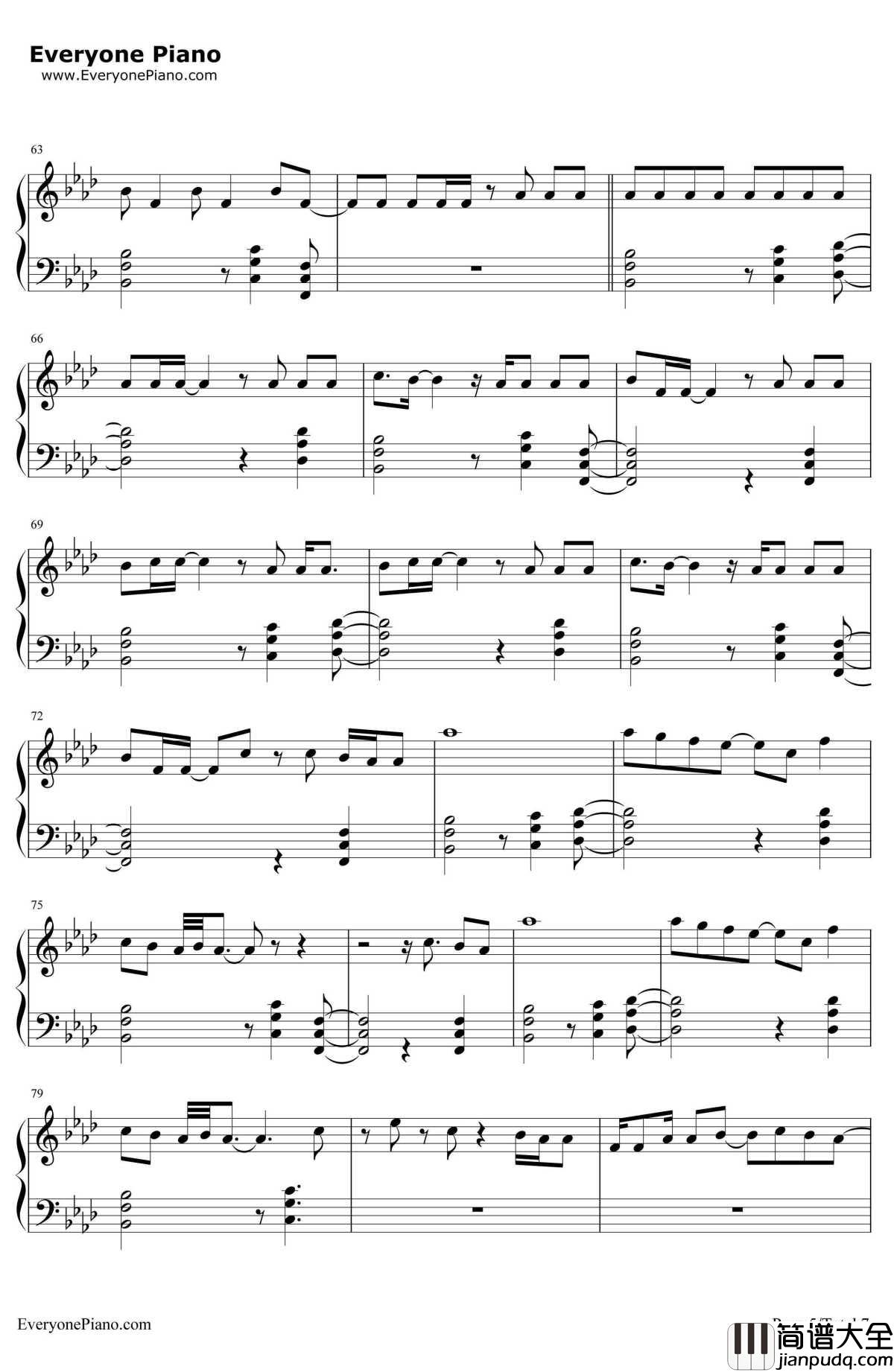 Time_of_Our_Lives钢琴谱_Pitbull