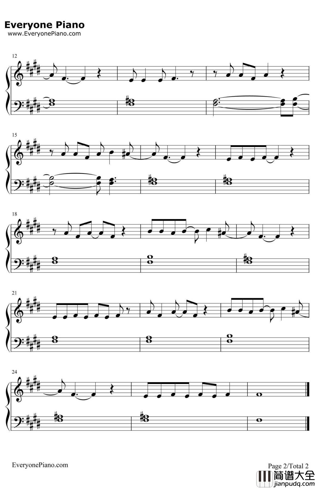 PPAP抒情版钢琴谱_KBShinya