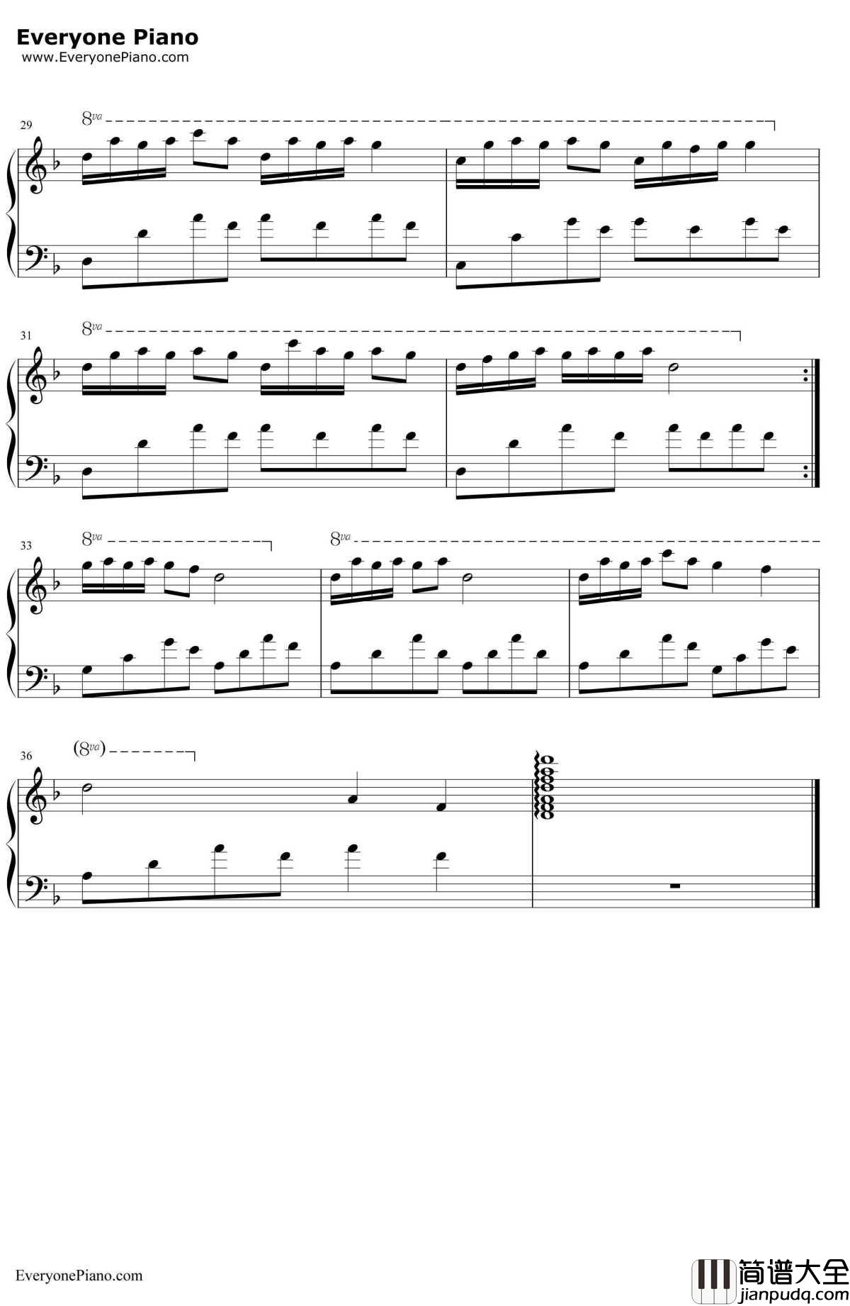 木山口听风钢琴谱_张宇桦__星空下的钢琴曲二_张宇桦