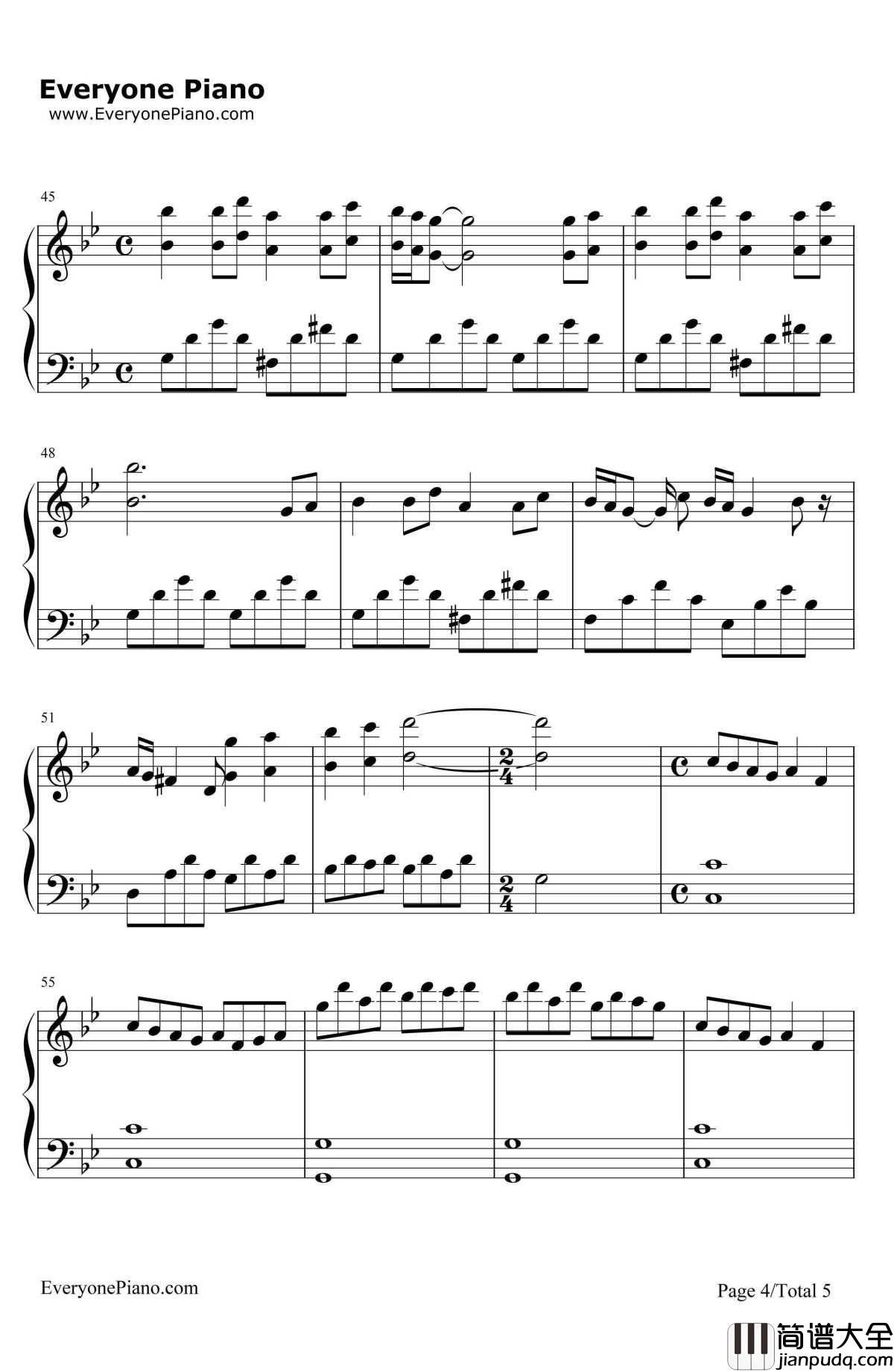 海王星钢琴谱_班得瑞__迷雾森林_班得瑞