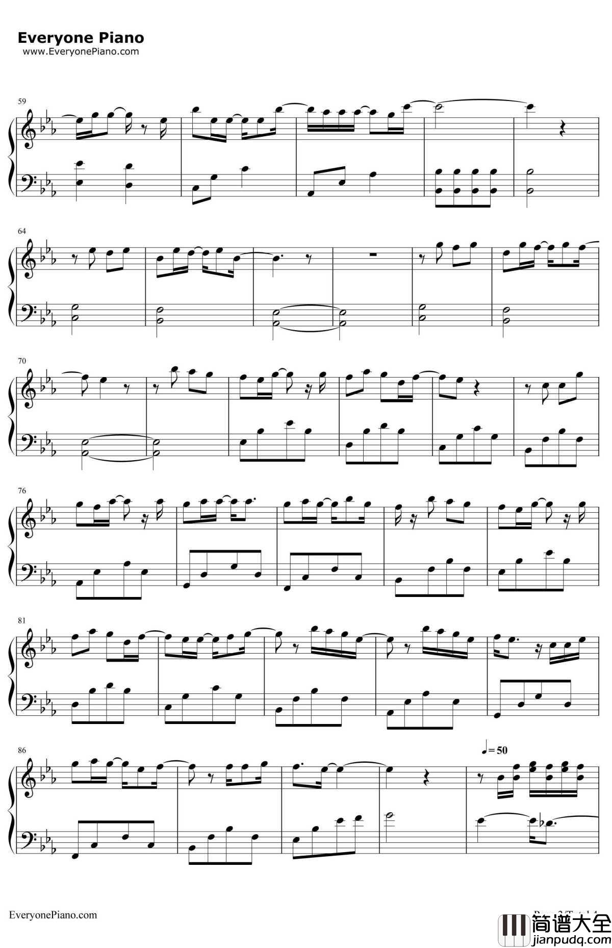 幸福的终点钢琴谱_曾婕_电视剧_如果蜗牛有爱情_片尾曲