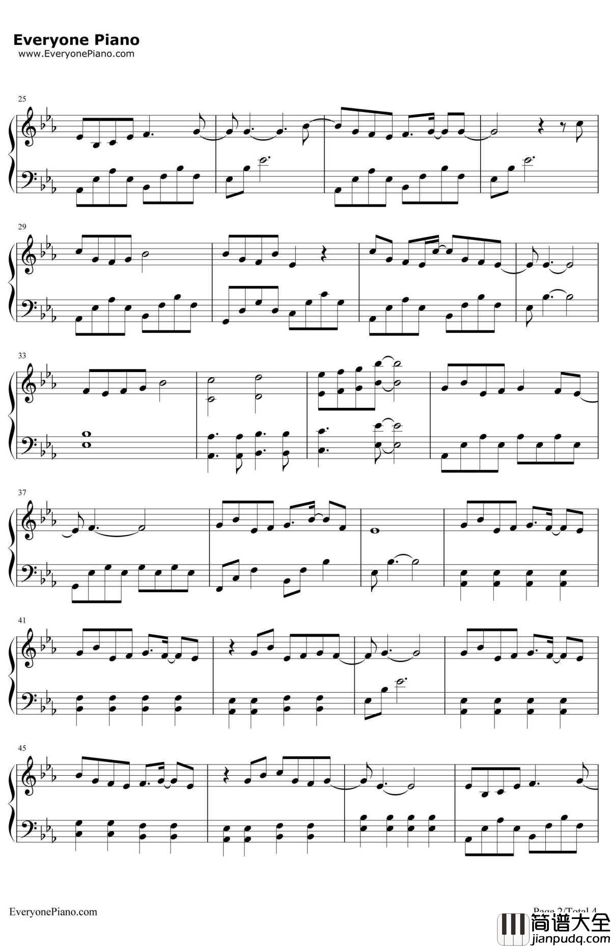 天若有情钢琴谱_A_Lin_电视剧_锦绣未央_主题曲