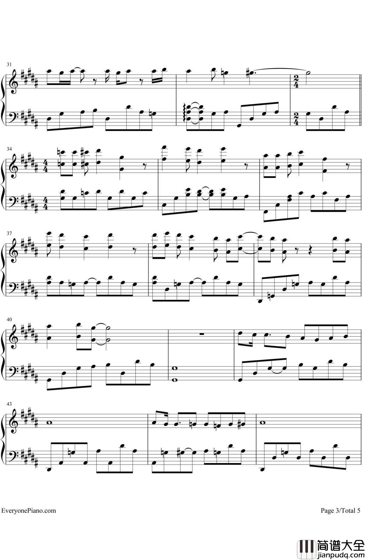 The_Road_Not_Taken钢琴谱_高姗_电视剧_何以笙箫默_插曲