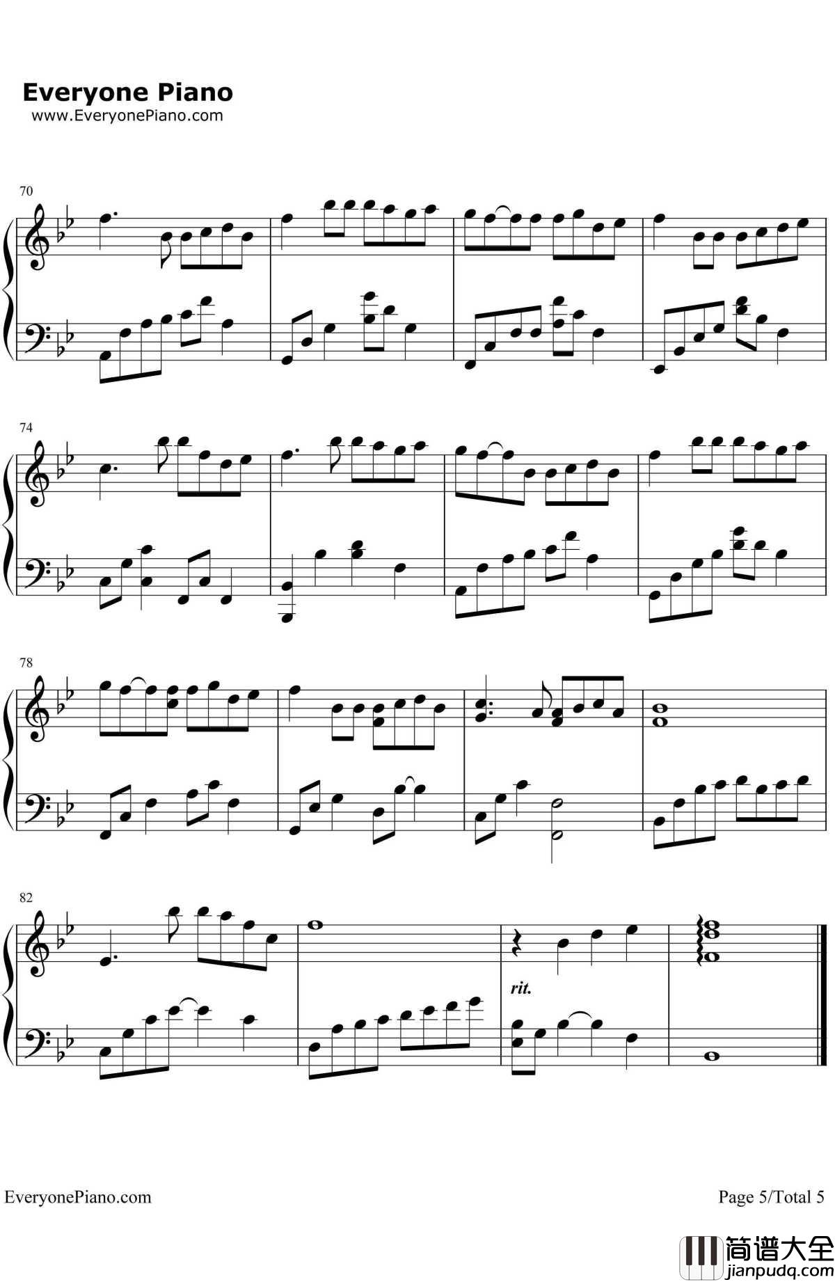 风筝与风钢琴谱_Twins