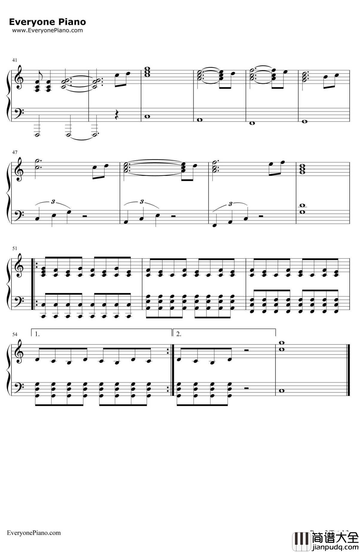 Fall_for_You钢琴谱_Secondhand_Serenade