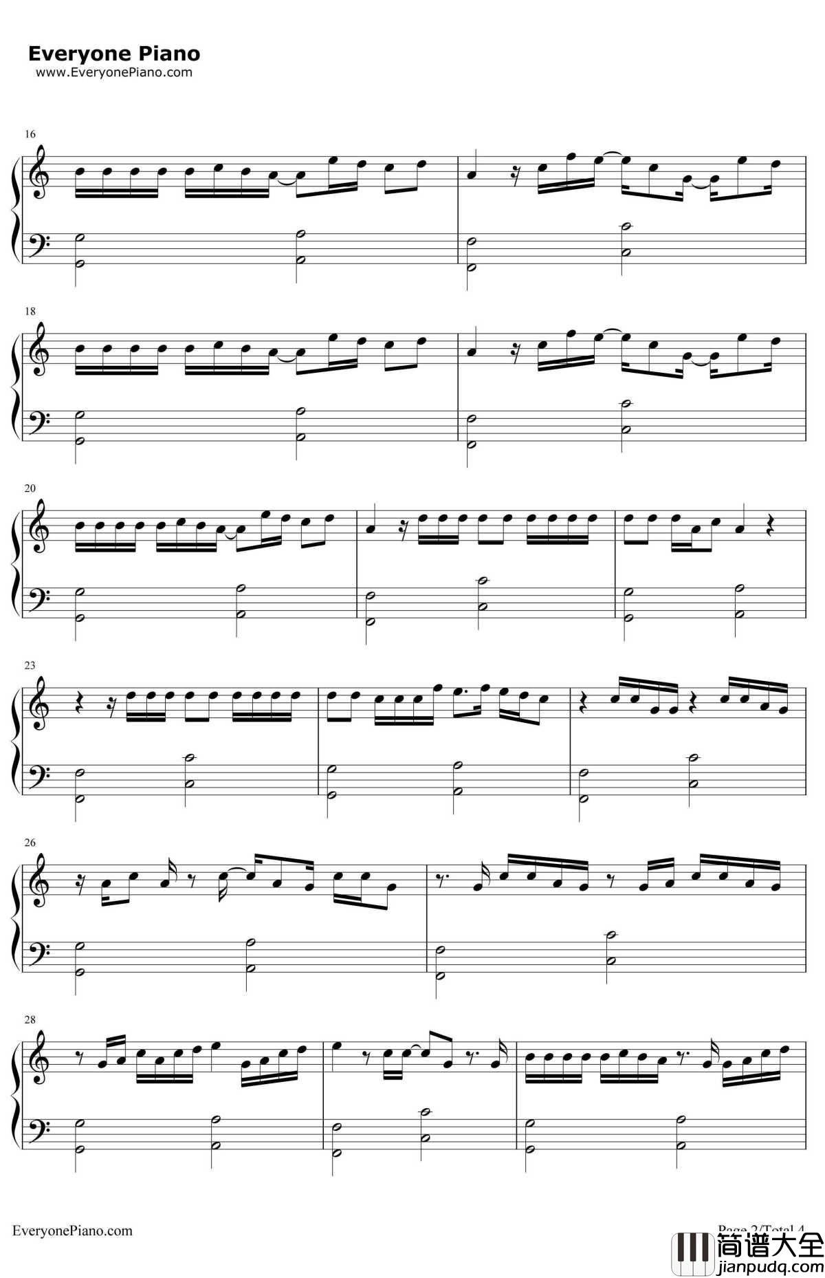 I Don't Wanna Live Forever钢琴谱_Zayn_Malik,Taylor_Swift__五十度灰2_的主题曲