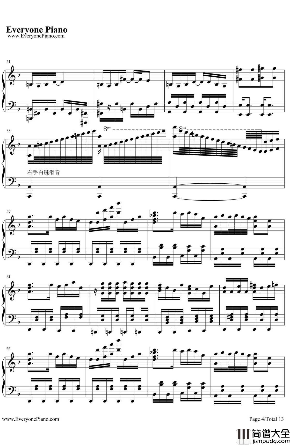 琪露诺的完美算术教室钢琴谱_藤咲かりん_東方紅魔鄉