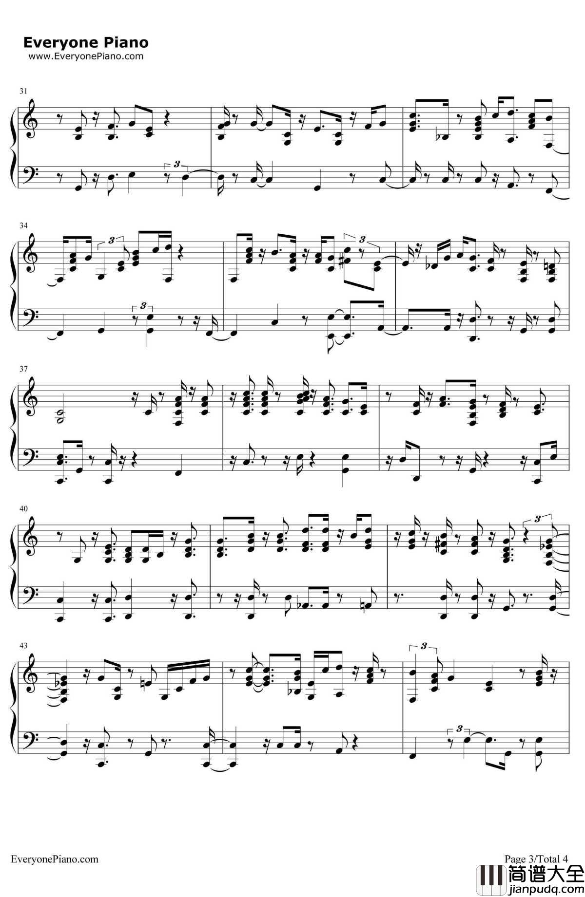 Frosty_the_Snowman钢琴谱_Gene_Autry/The_Cass_County_Boys_圣诞歌曲