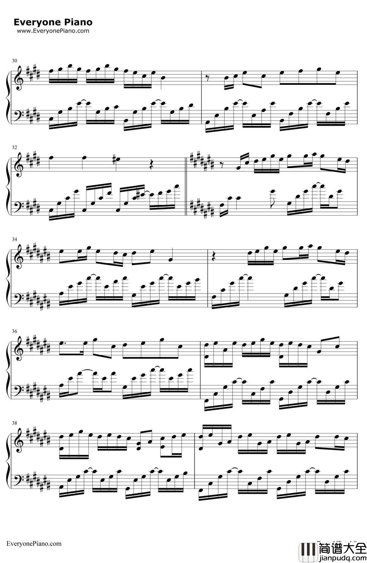 采茶纪钢琴谱_双笙