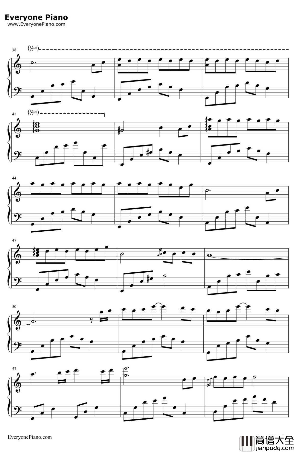 爱如烟花一瞬间钢琴谱_石进_夜的钢琴曲II