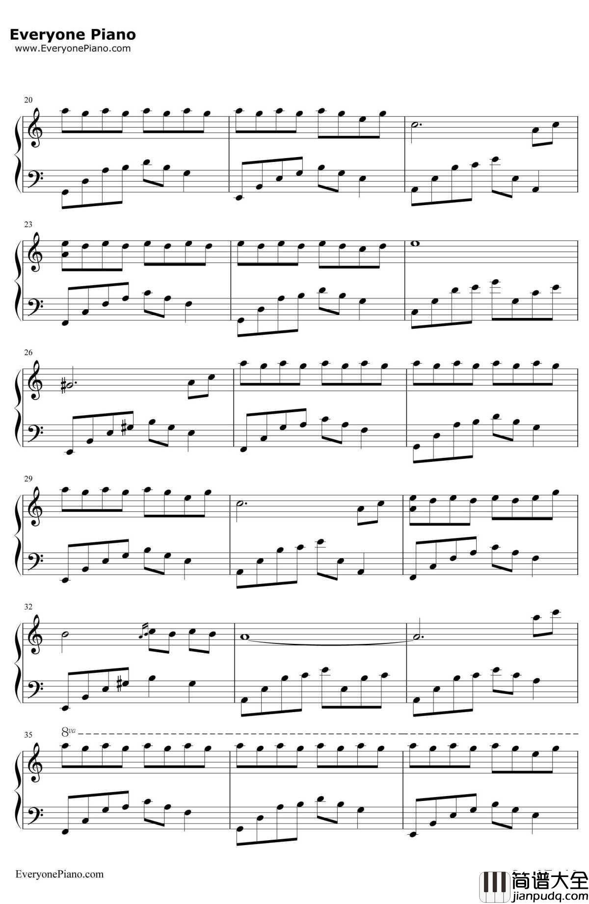 爱如烟花一瞬间钢琴谱_石进_夜的钢琴曲II