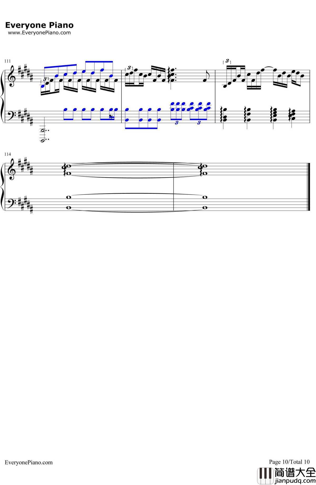 前前前世钢琴谱_RADWIMPS_难度版__你的名字_主题曲