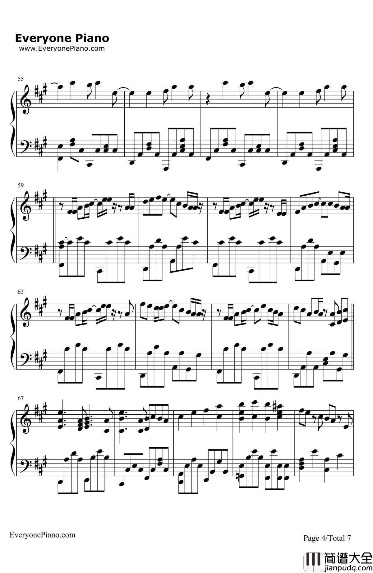 文乃的幸福理论钢琴谱_自然の敌P_阳炎Project