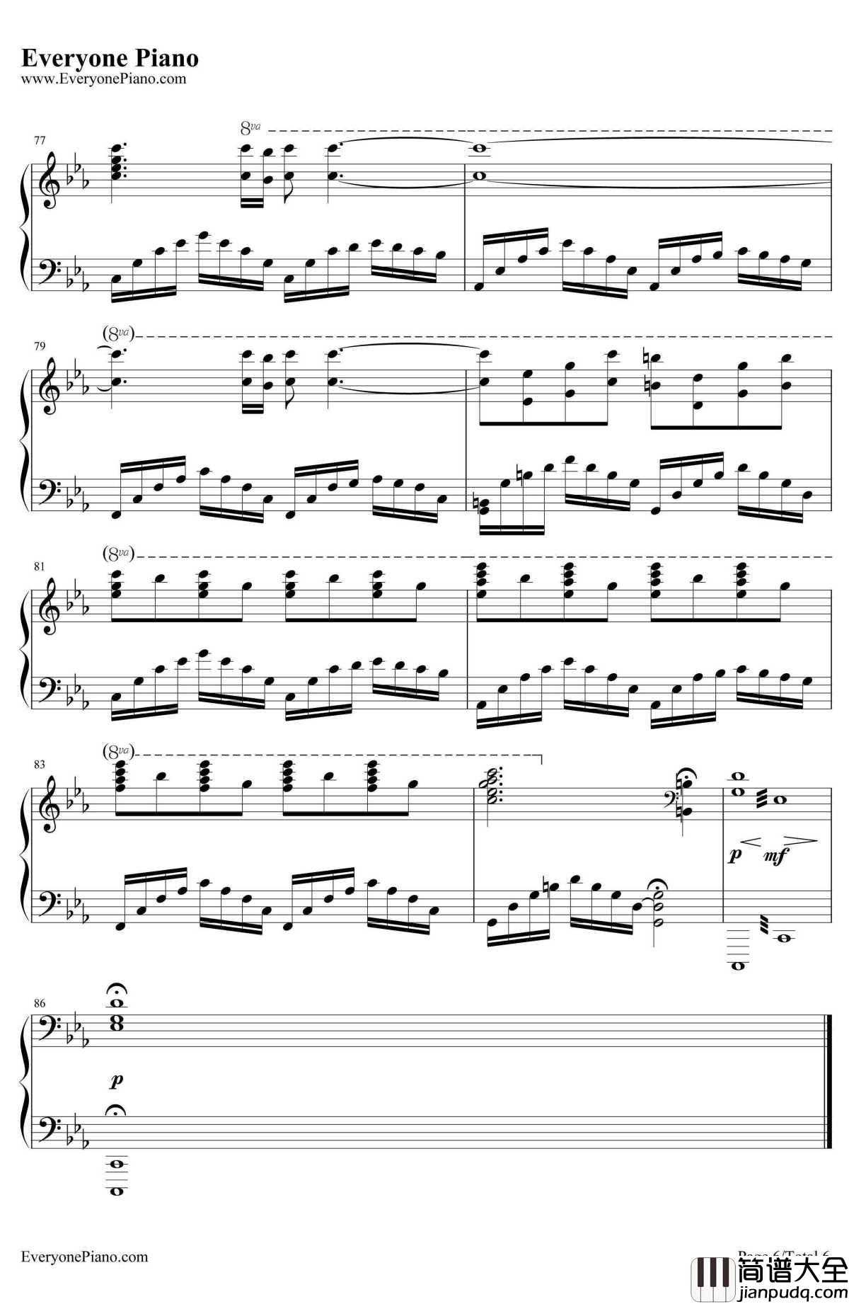 Skyfall钢琴谱_阿黛尔Adele_007之大破天降杀机主题曲