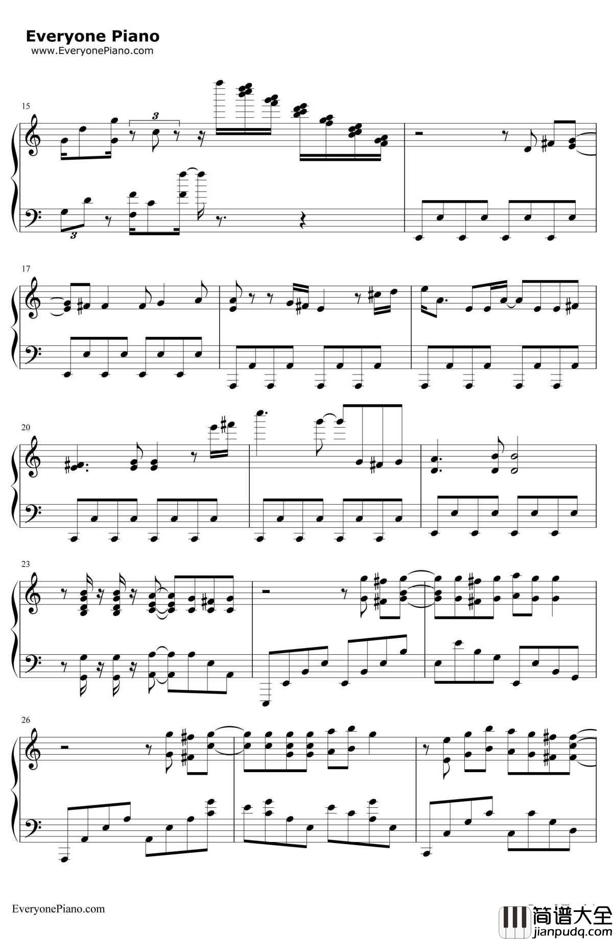 UNISONIA钢琴谱_TRUE_BuddyComplexOP