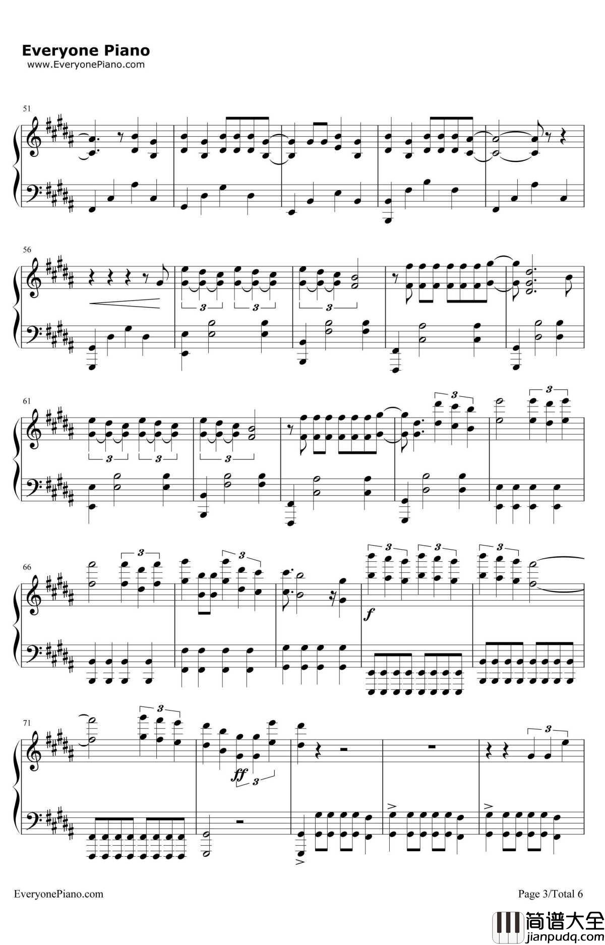 Don't_Let_Me_Down钢琴谱_TheChainsmokers