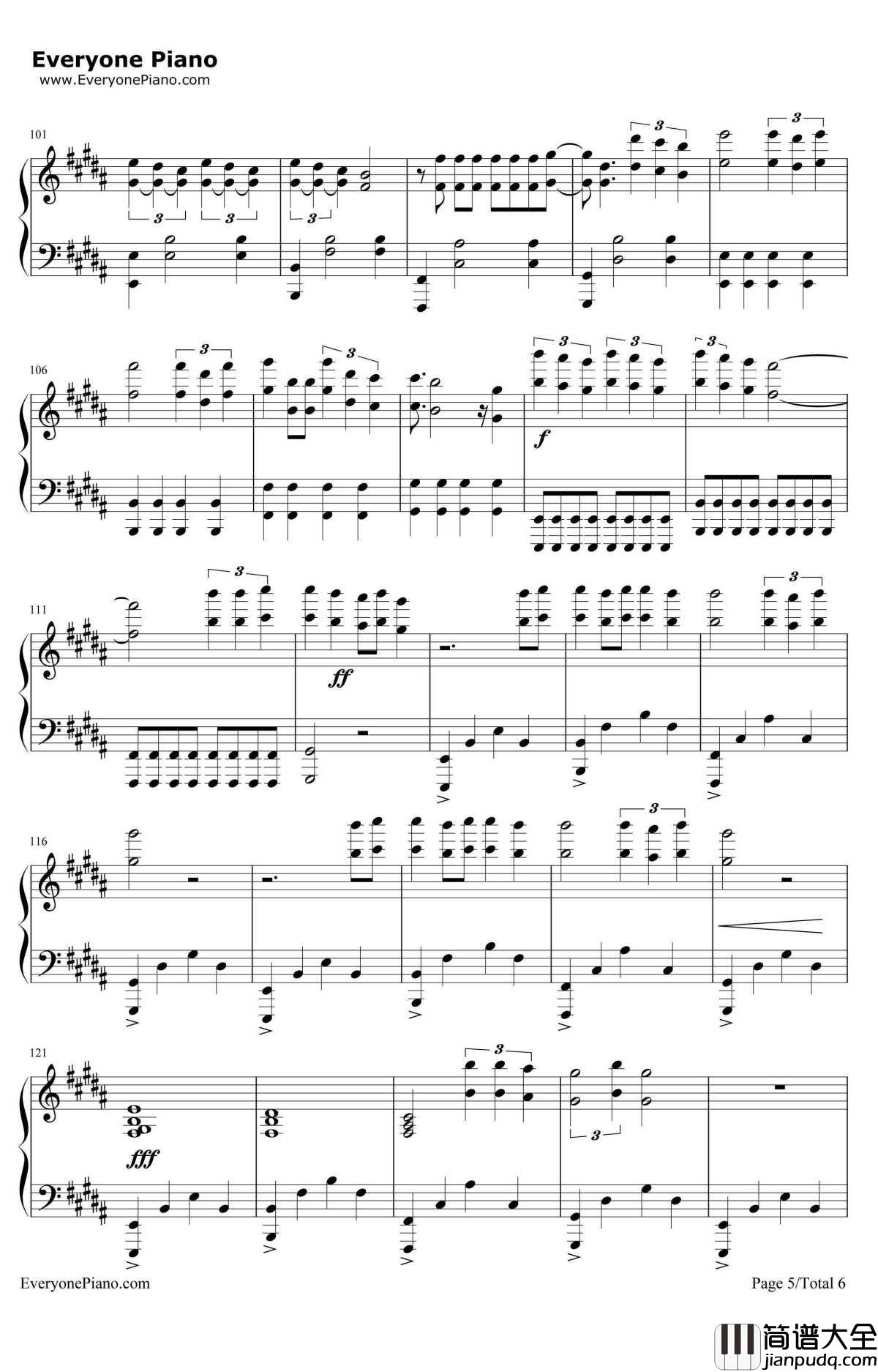 Don't_Let_Me_Down钢琴谱_TheChainsmokers