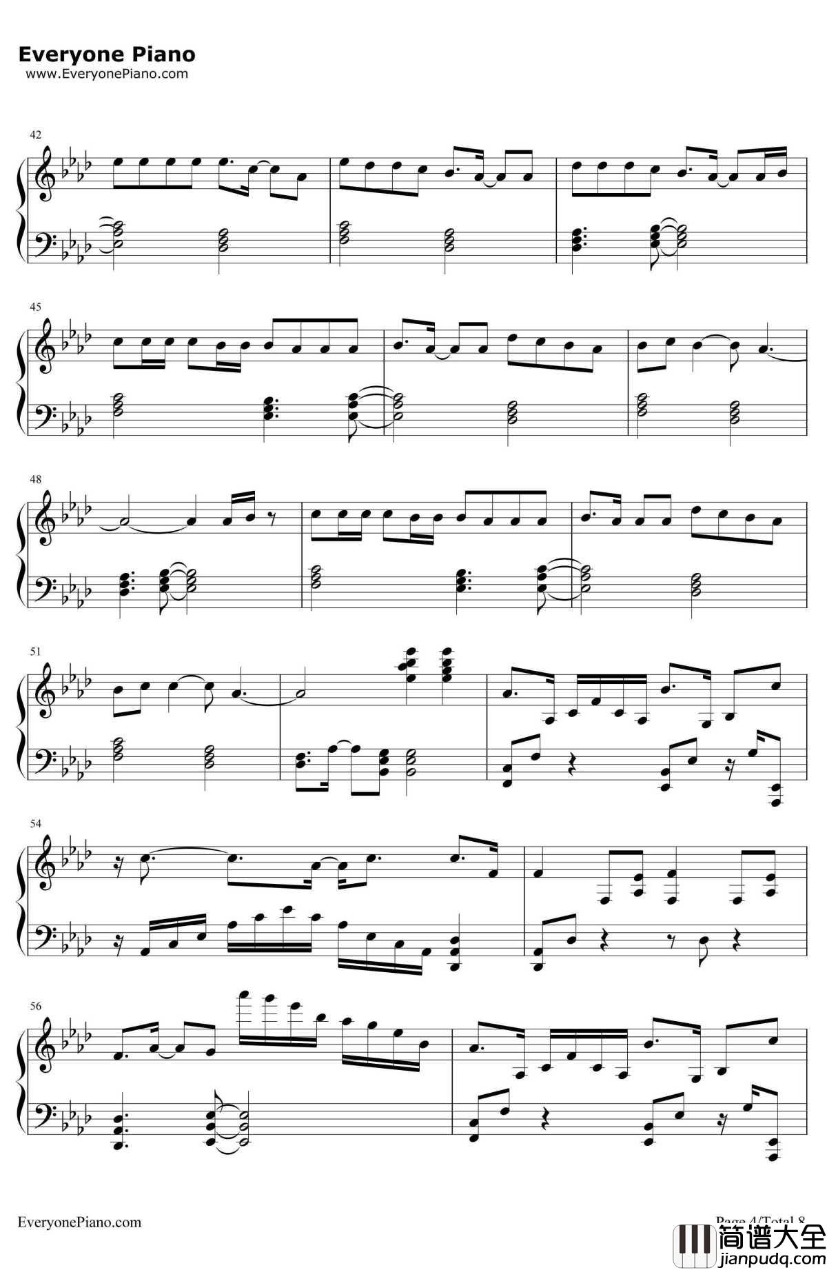 One_Last_Time钢琴谱_ArianaGrande