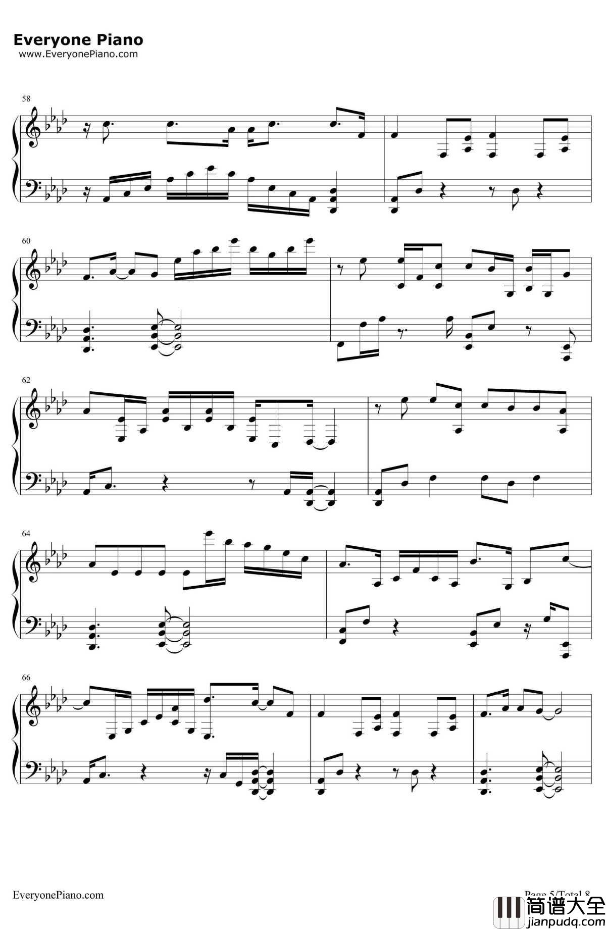 One_Last_Time钢琴谱_ArianaGrande