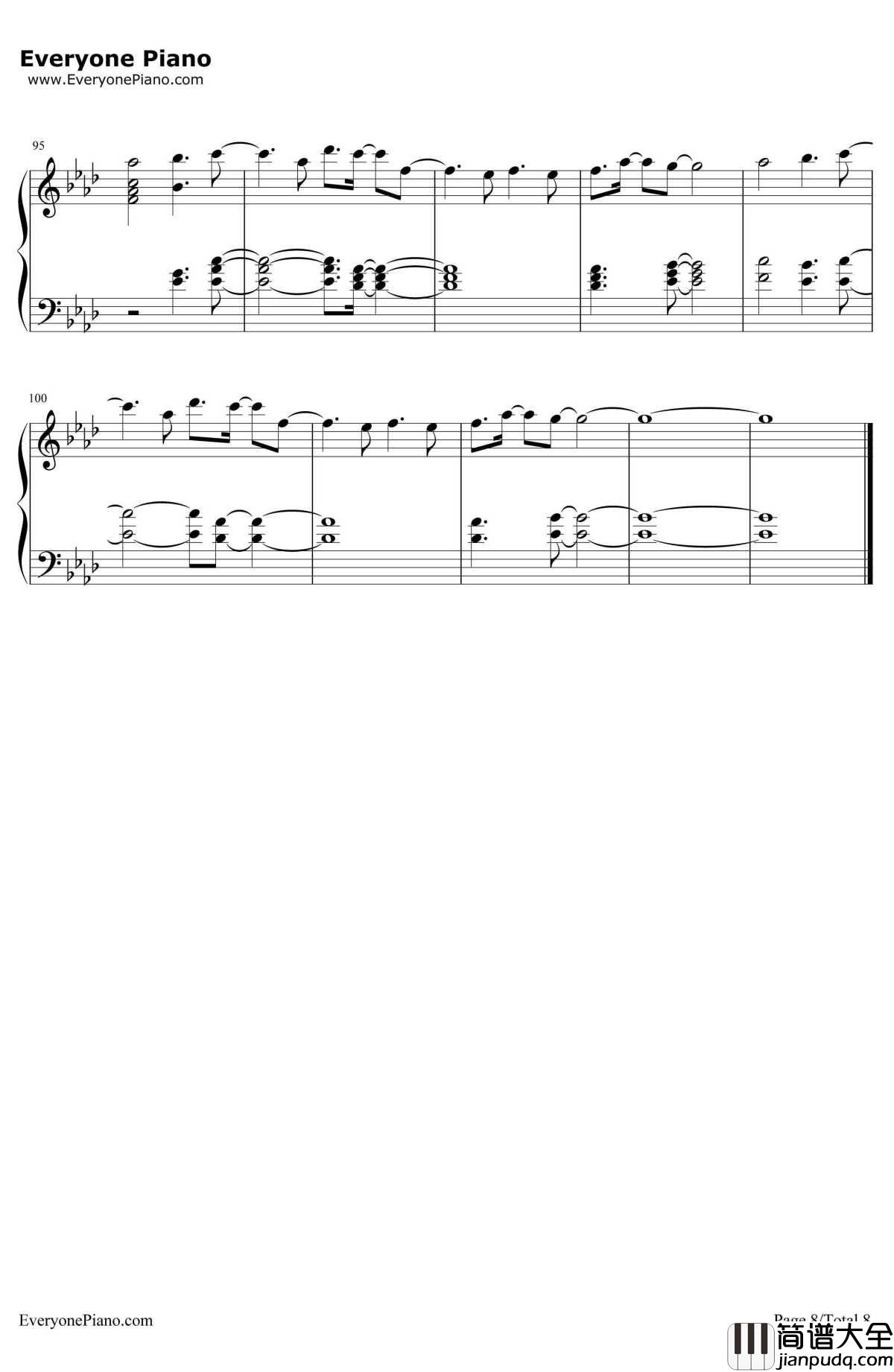 One_Last_Time钢琴谱_ArianaGrande