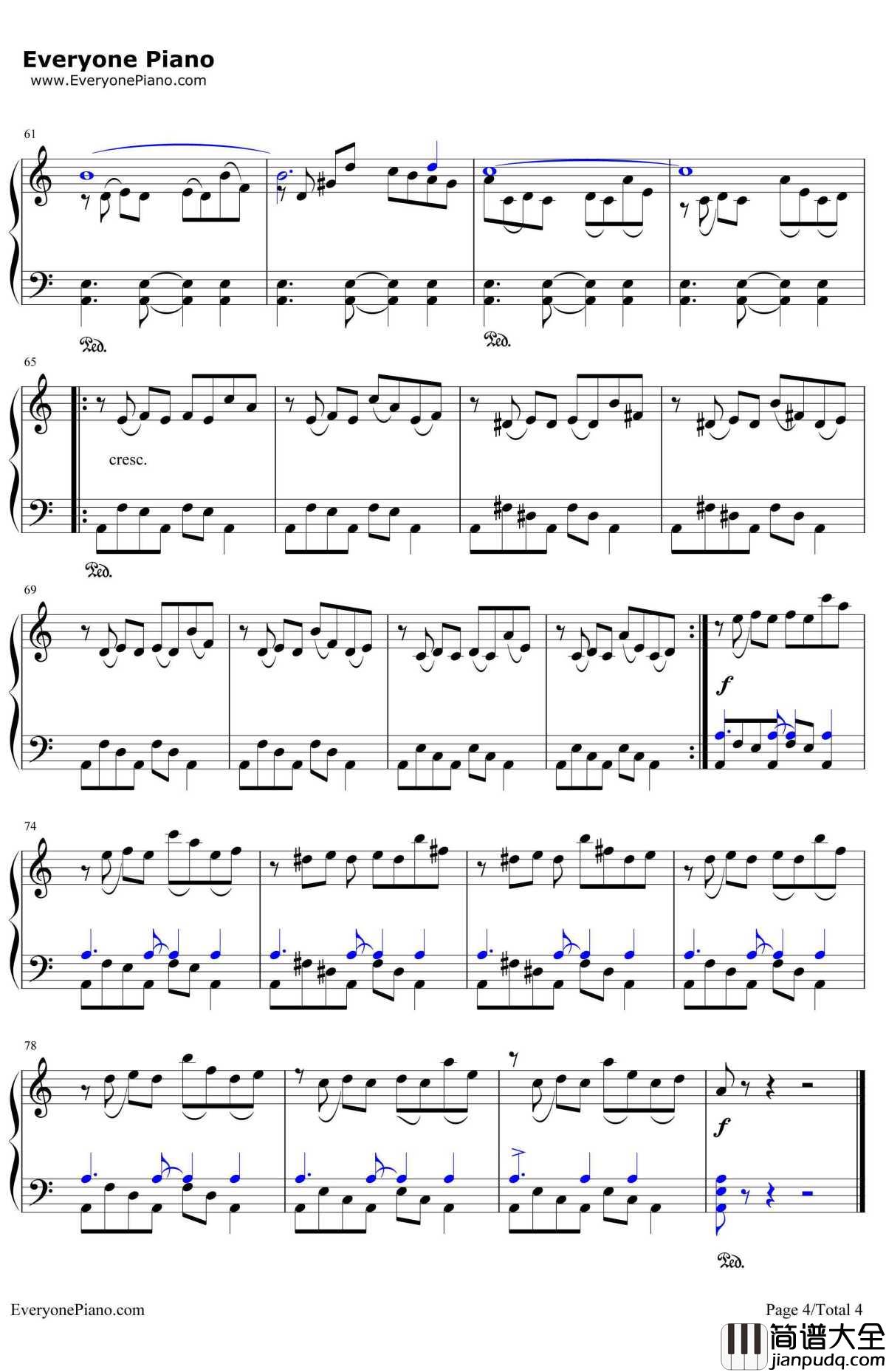 自由探戈钢琴谱_皮亚佐拉(AstorPiazzolla)_Libertango_皮亚佐拉