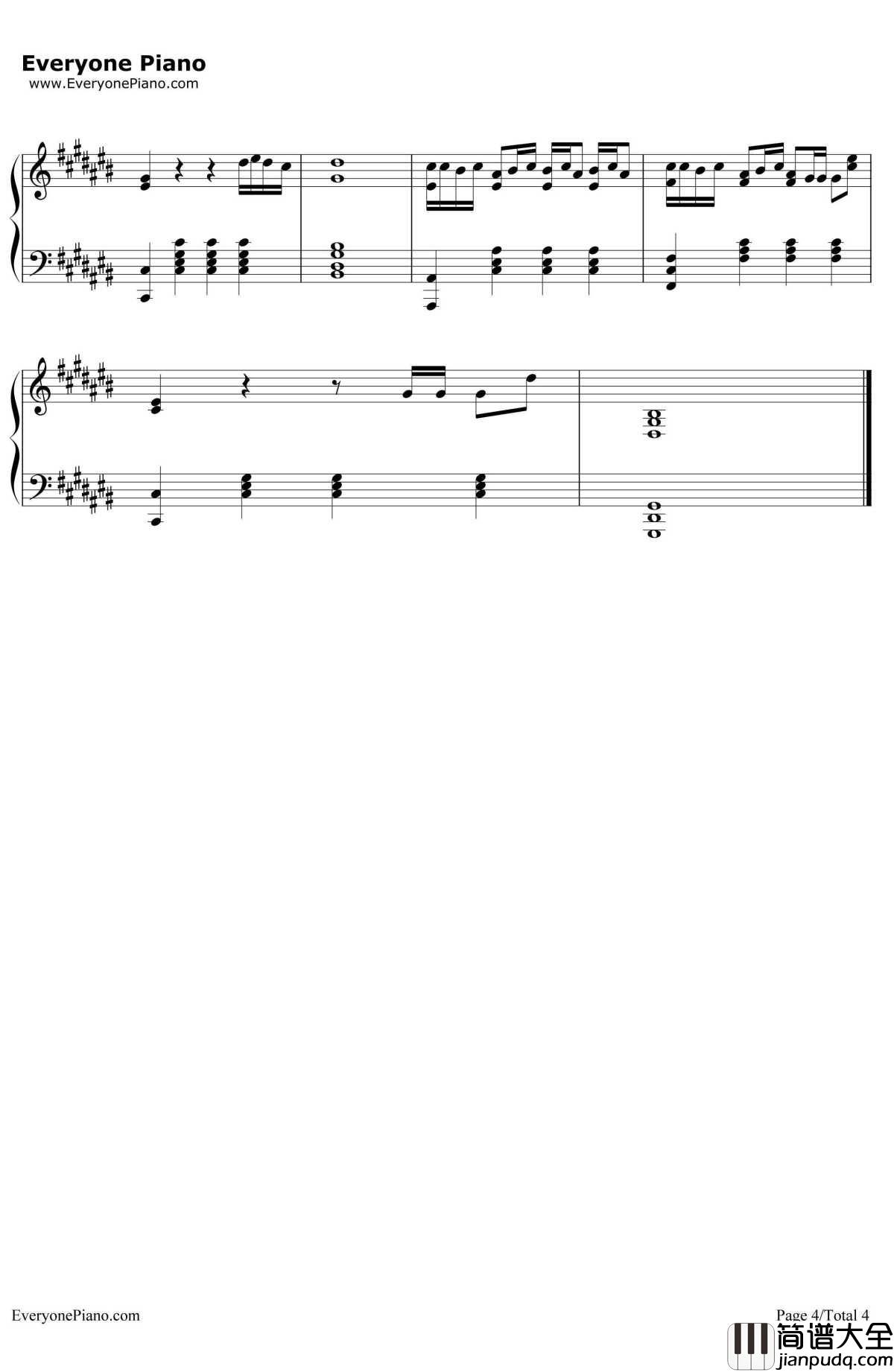 Try钢琴谱_ColbieCaillat