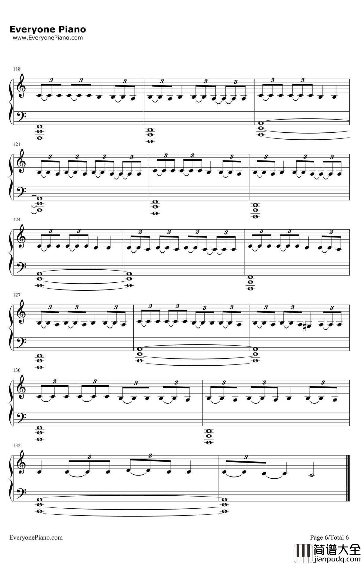 Stressed_Out钢琴谱_TwentyOnePilots