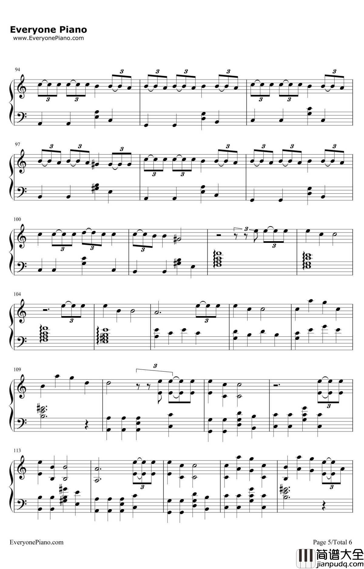 Stressed_Out钢琴谱_TwentyOnePilots