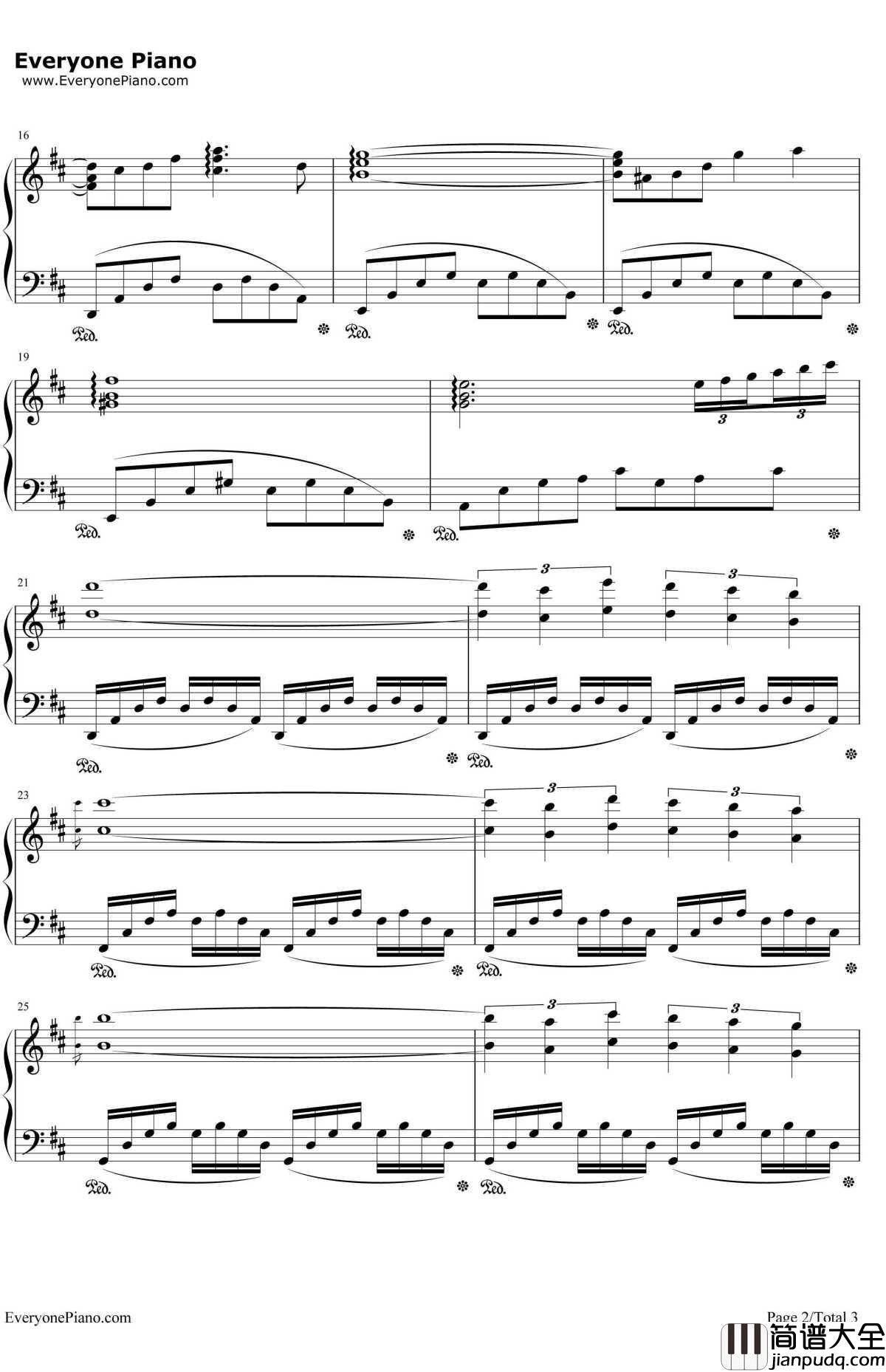 爱的誓言钢琴谱_理查德•克莱德曼