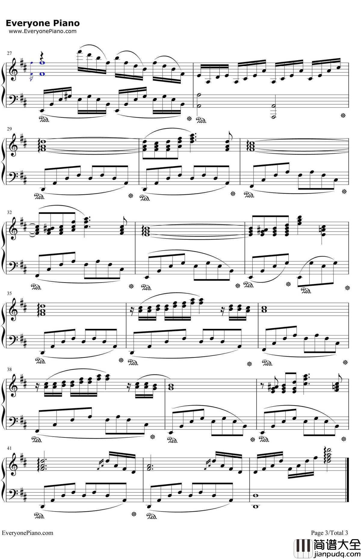 爱的誓言钢琴谱_理查德•克莱德曼