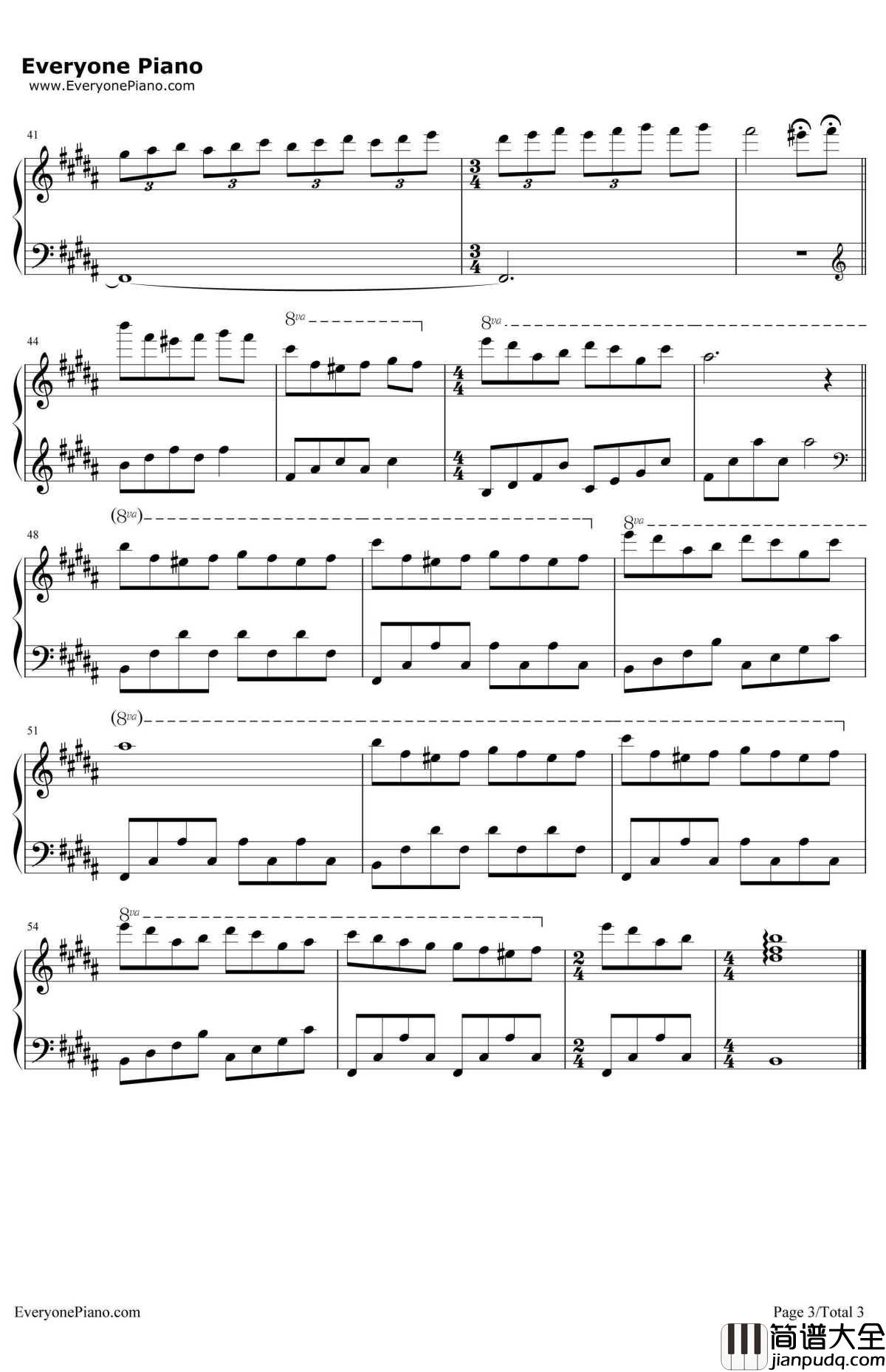 爱的旋律钢琴谱_理查德•克莱德曼