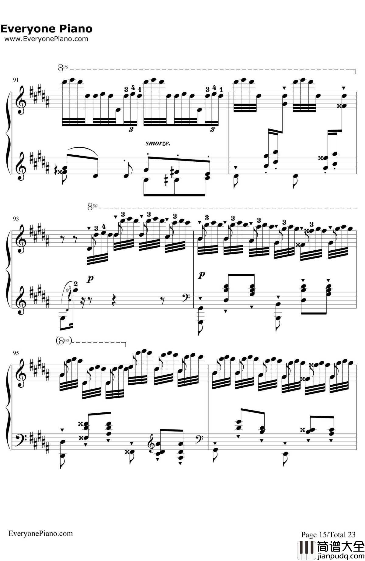 钟钢琴谱__李斯特